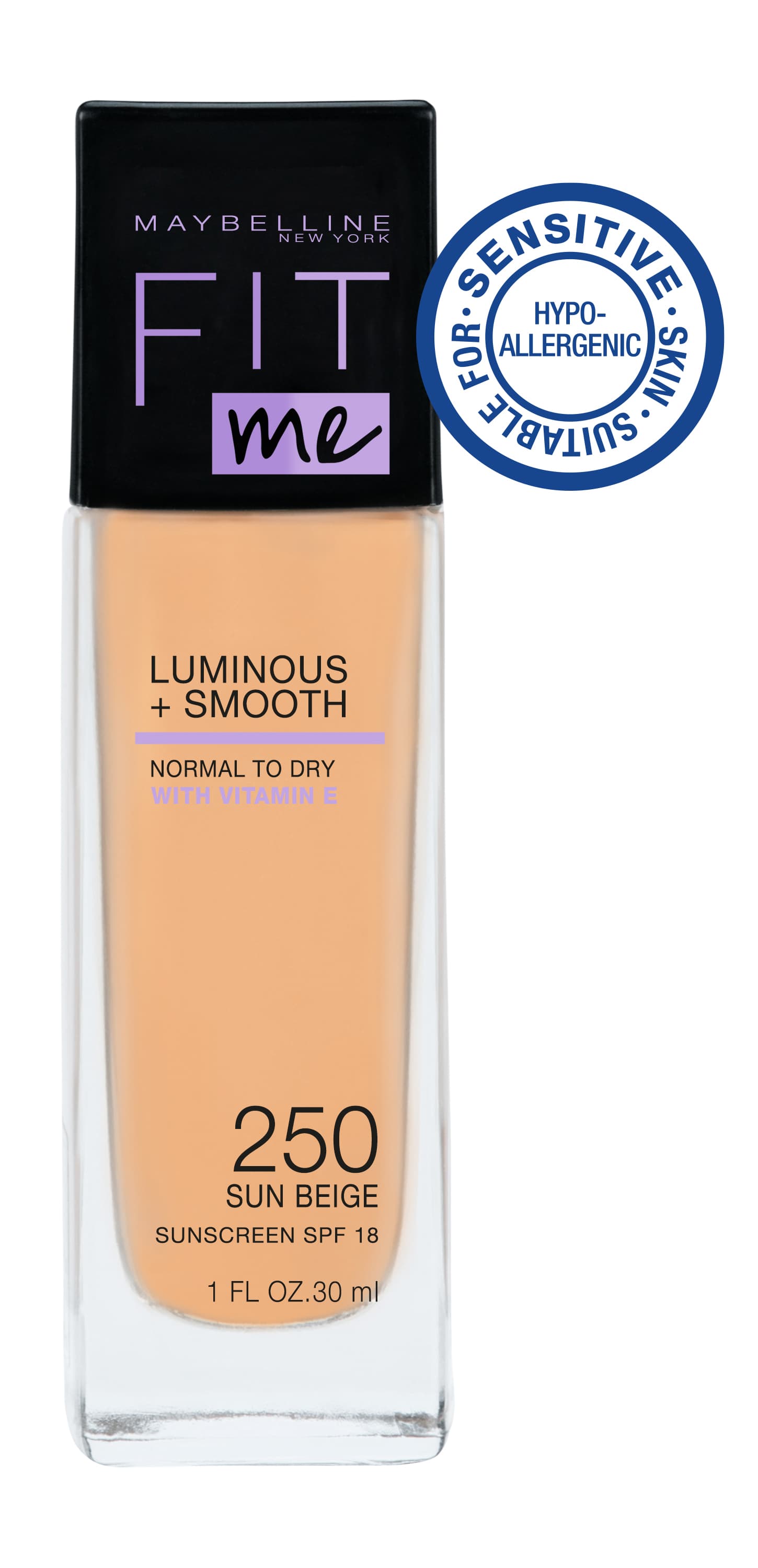 Maybelline Fit Me Luminous + Smooth Foundation 250 Sun Beige 30 ml 2