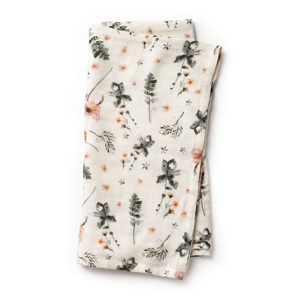 Elodie Bamboo muslin blanket Meadow Blossom