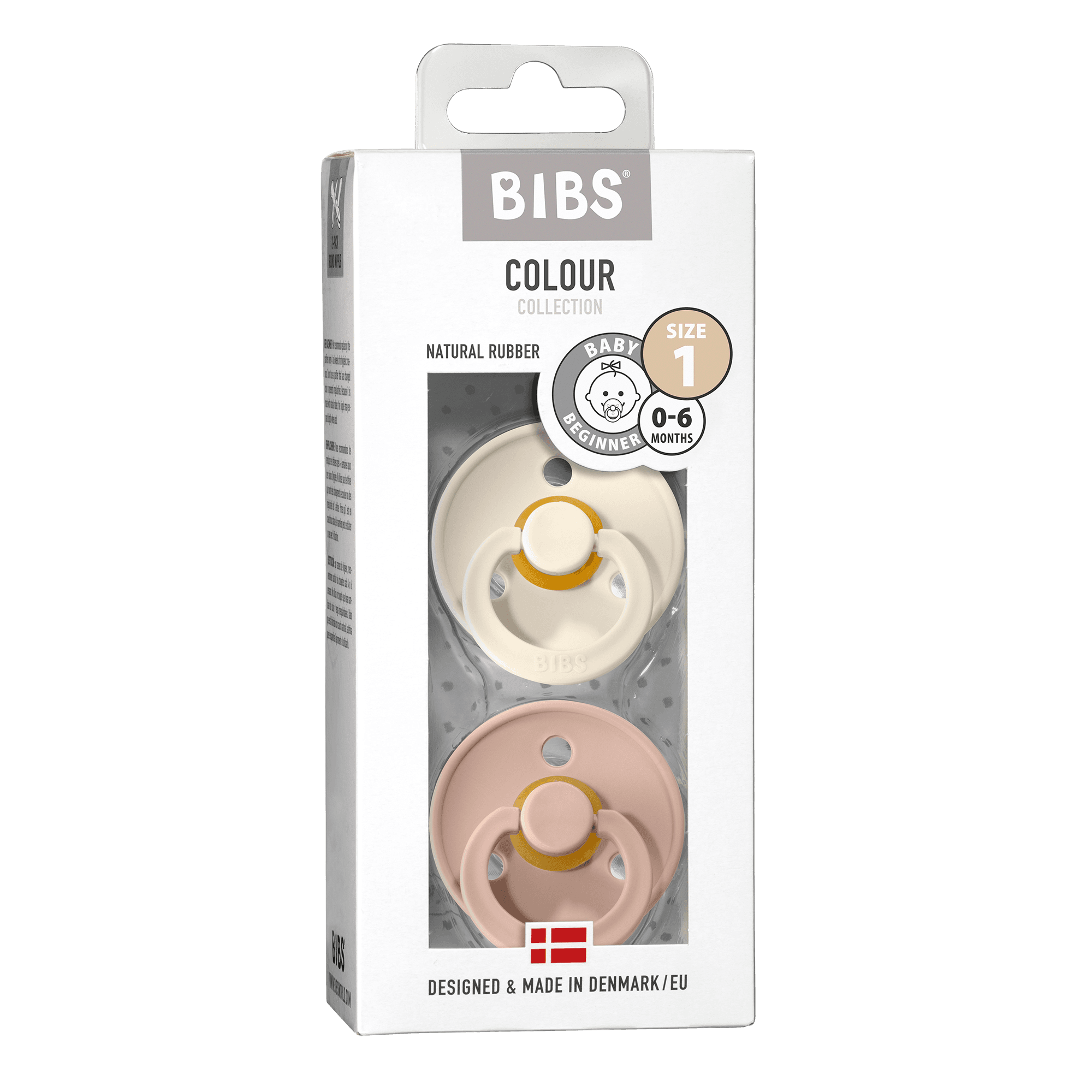BIBS Colour Latex Size 1 Ivory/Blush 2-pack - produktbild 2