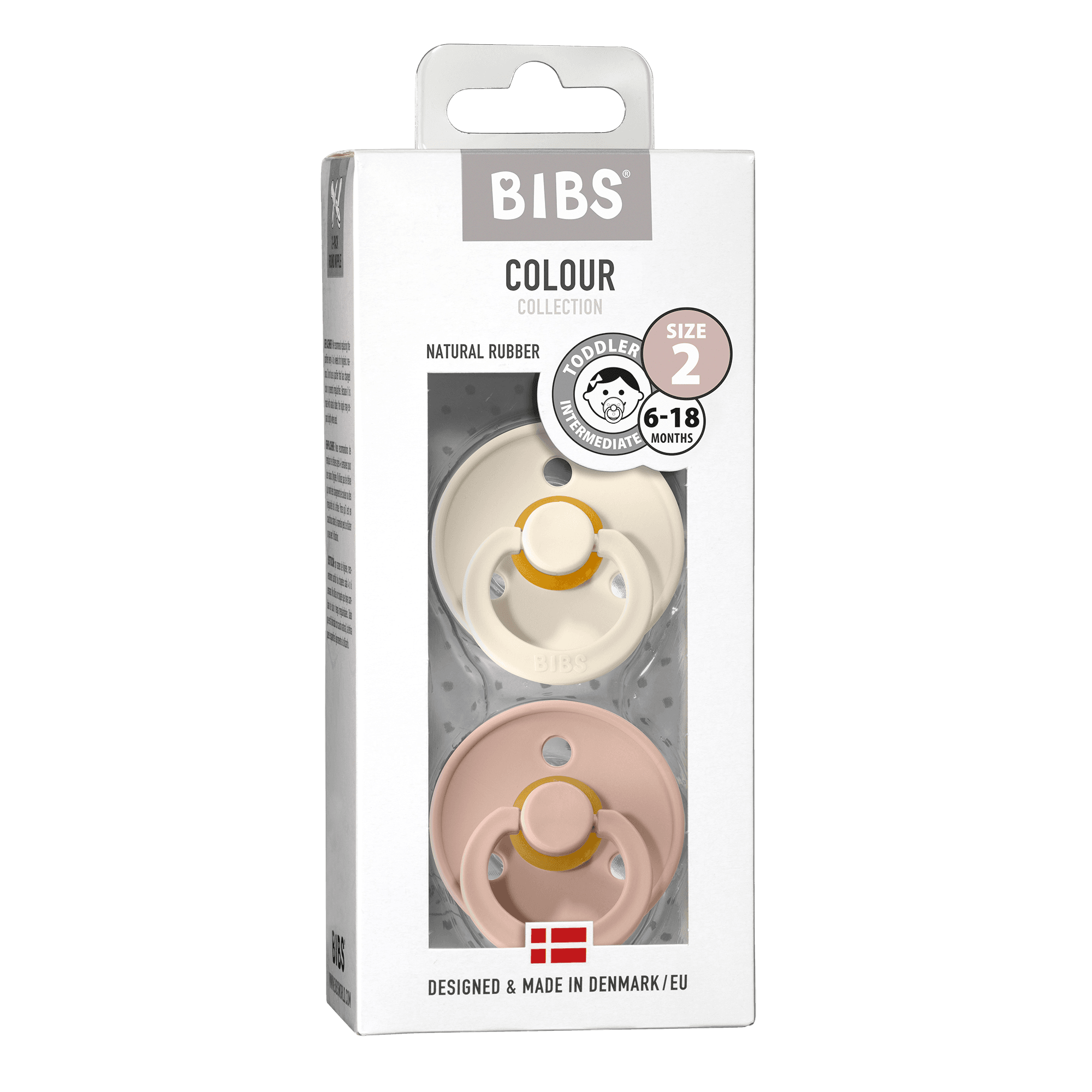 BIBS Colour Latex Size 2 Ivory/Blush 2-pack - produktbild 2