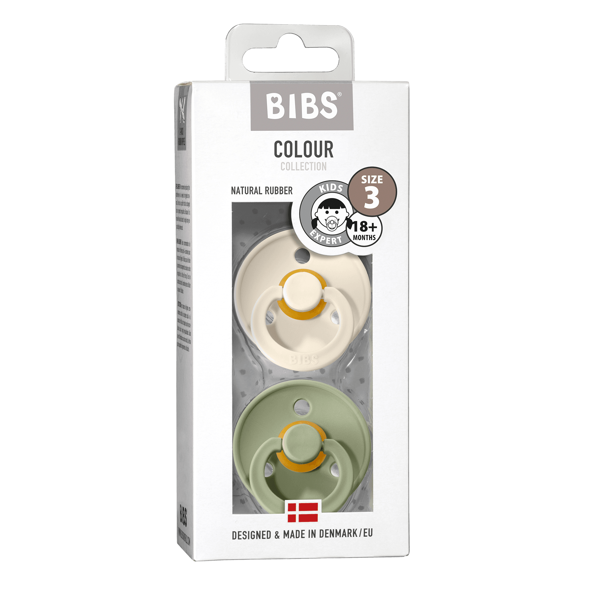 BIBS Colour Latex Size 3 Ivory/Sage 2-pack - produktbild 2