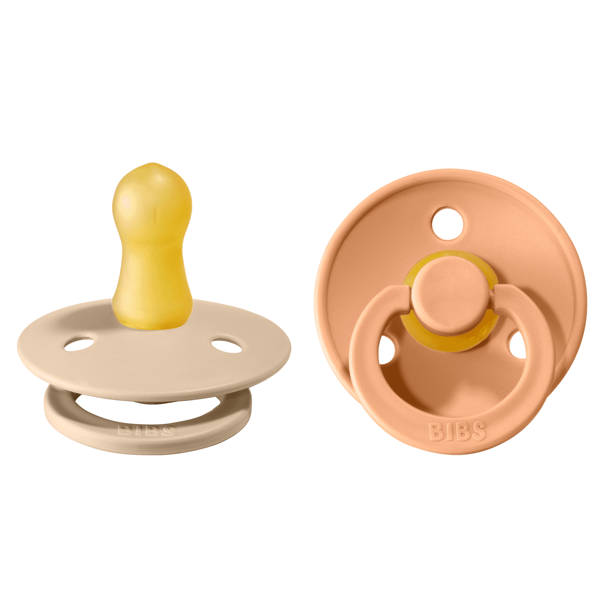 BIBS Colour Latex Size 1 Vanilla/Peach 2-pack