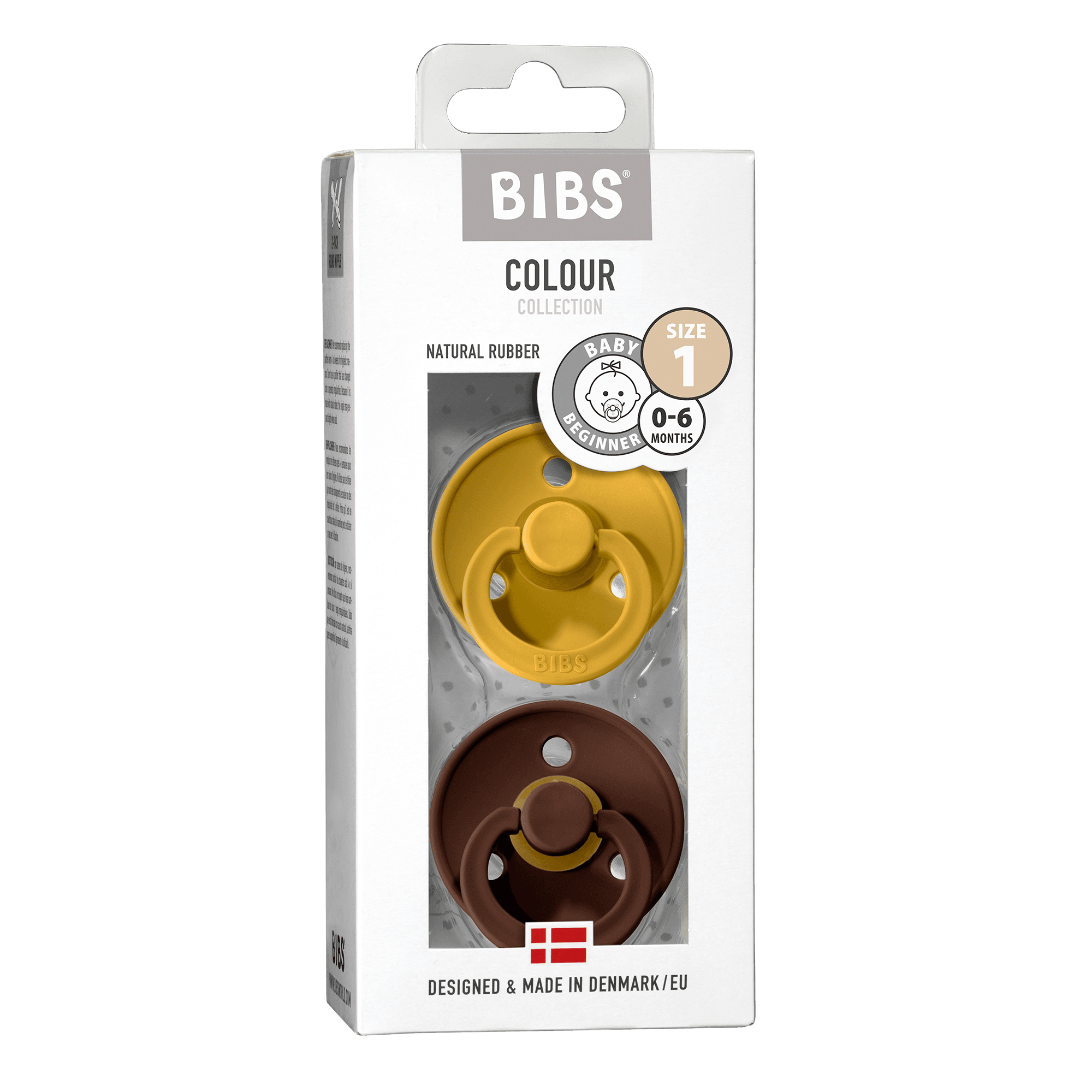 BIBS Colour Nappar Mustard/Mocha strl. 1 (0-6 månader) 2-pack - produktbild 2