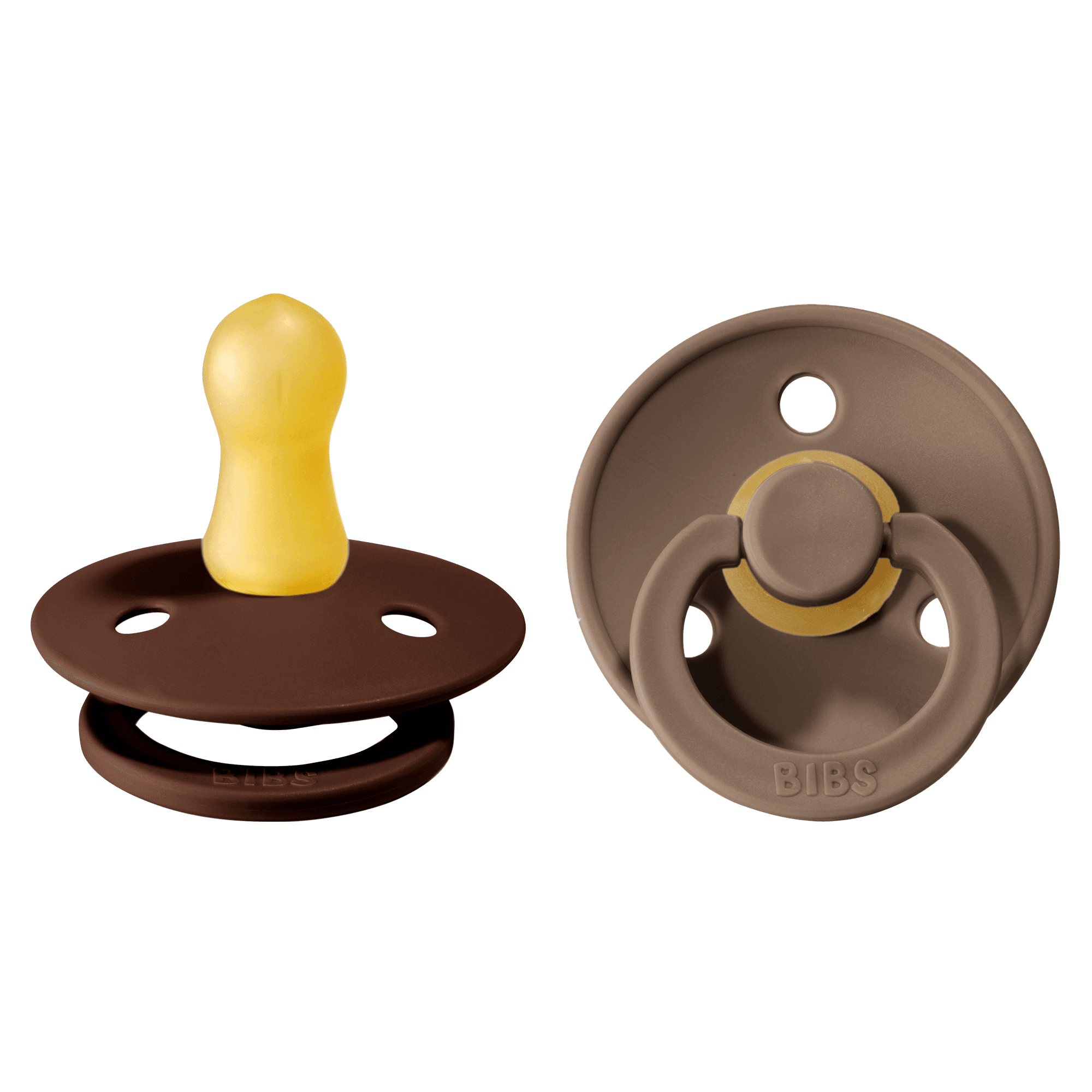 BIBS Colour Latex Size 1 Mocha/Dark Oak 2-pack