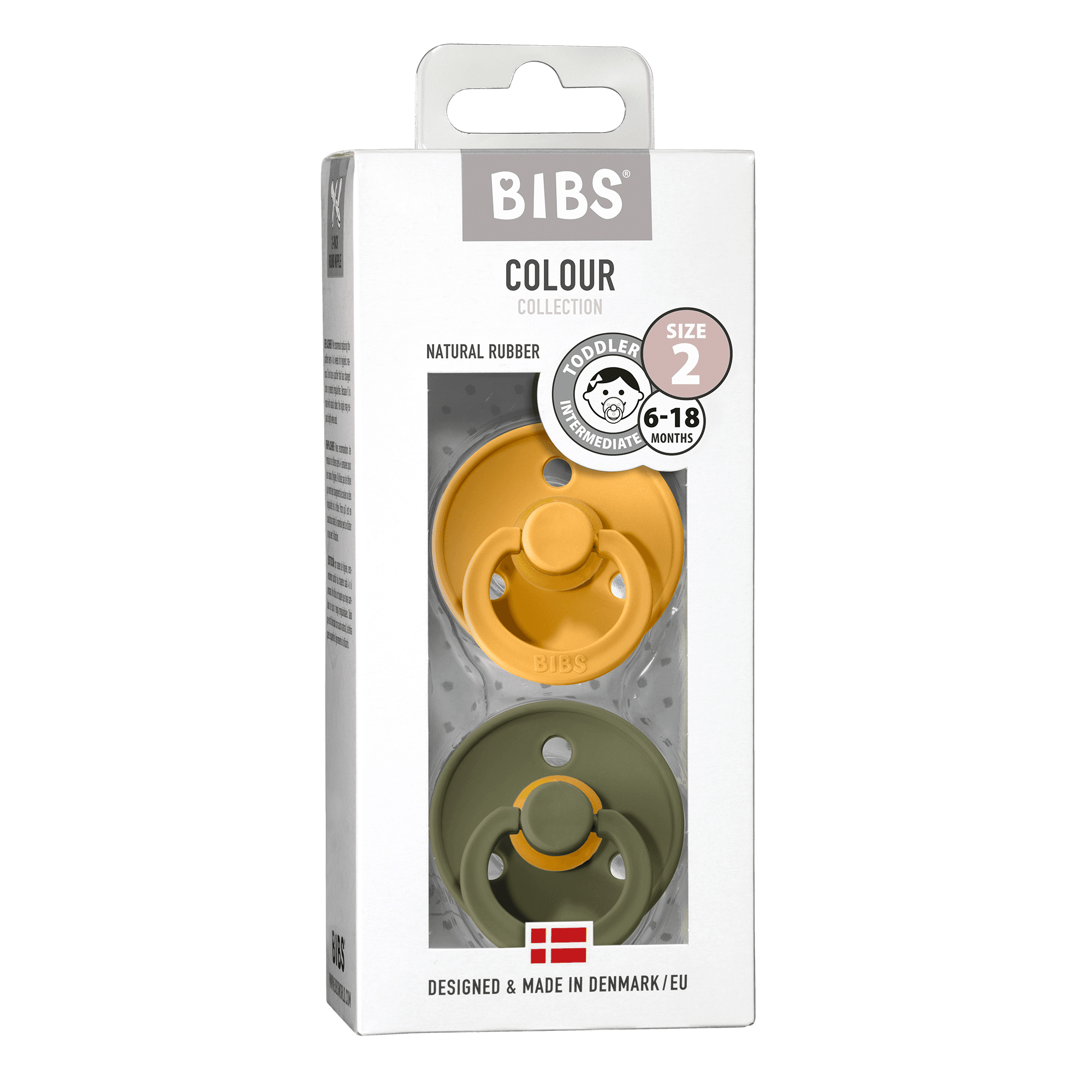 BIBS Colour Latex Size 2 Honey Bee/Olive 2-pack - produktbild 2