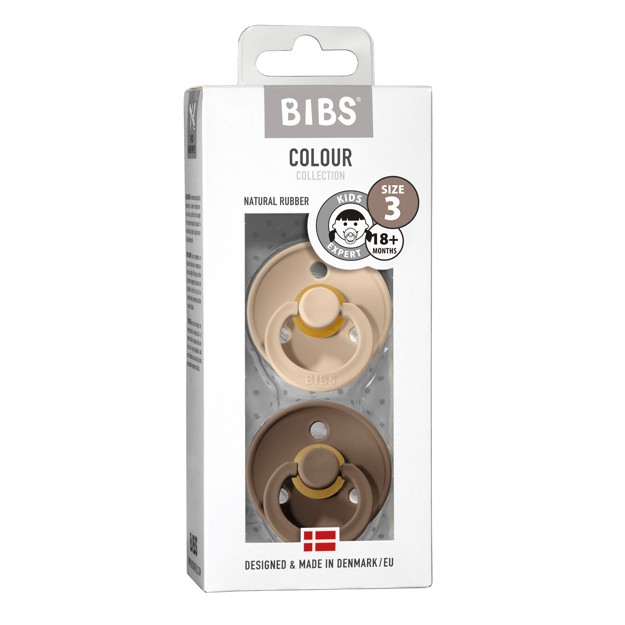 BIBS Colour Latex Size 3 Vanilla/Dark Oak 2-pack - produktbild 2