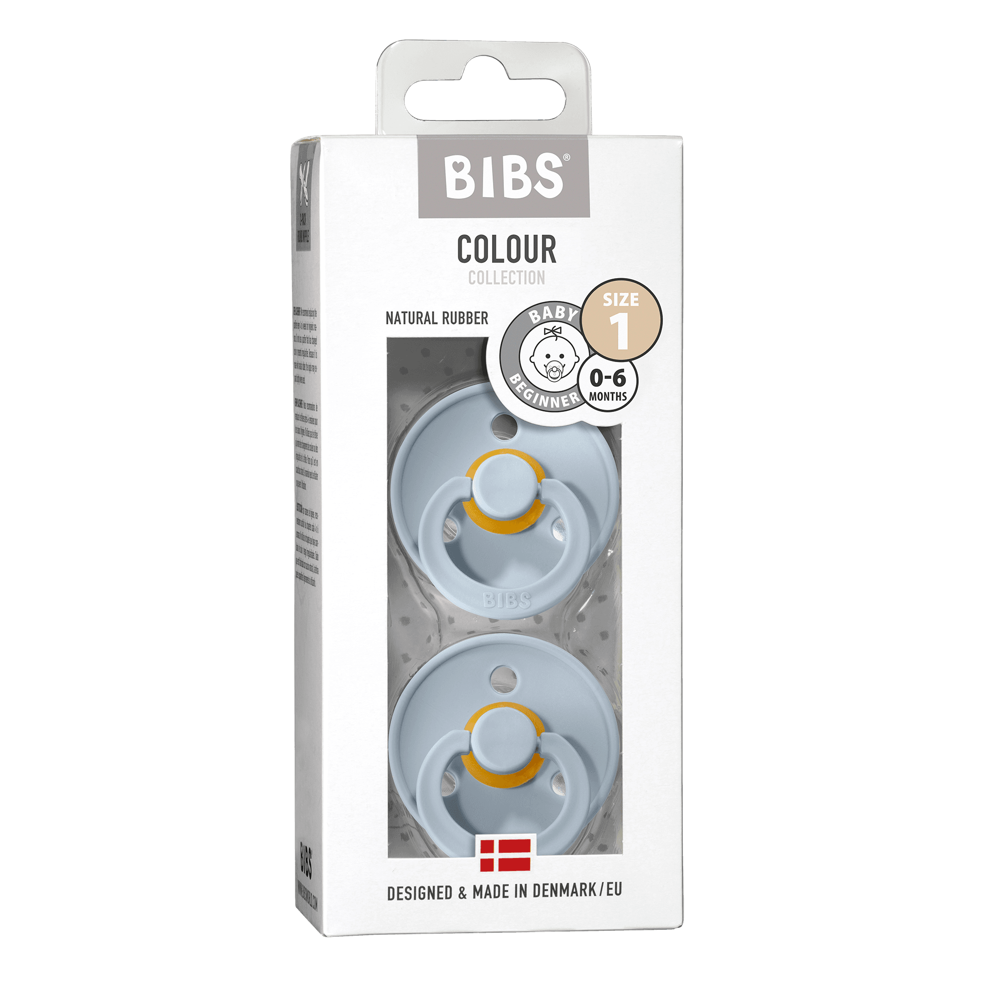 BIBS Colour Nappar Baby Blue/Baby Blue strl. 1 (0-6 månader) 2-pack 2