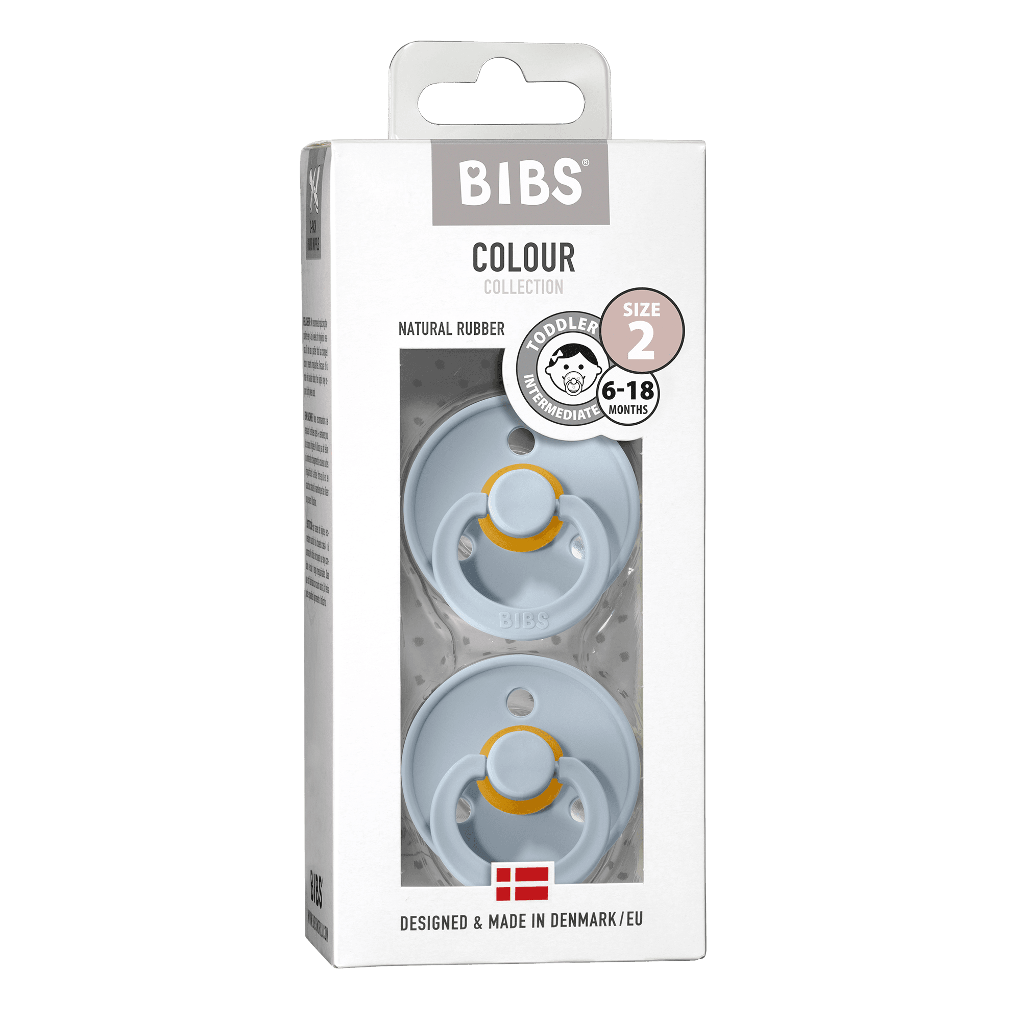 BIBS Colour Nappar Baby Blue/Baby Blue strl. 2 (6-18 månader) 2-pack - produktbild 3