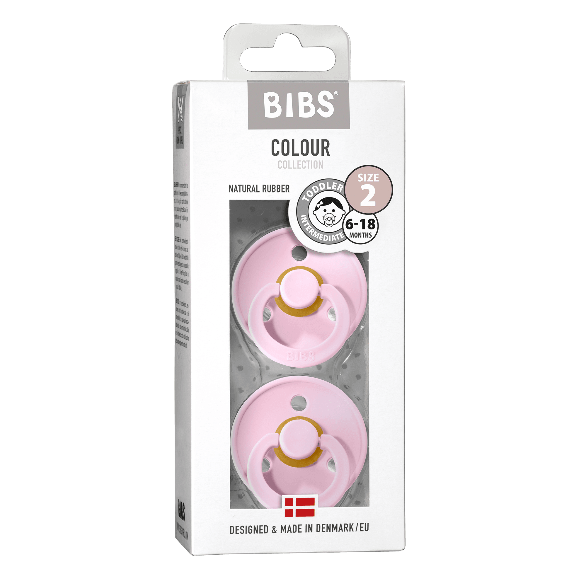BIBS Colour Latex Size 2 Baby Pink/Baby Pink 2-pack - produktbild 2
