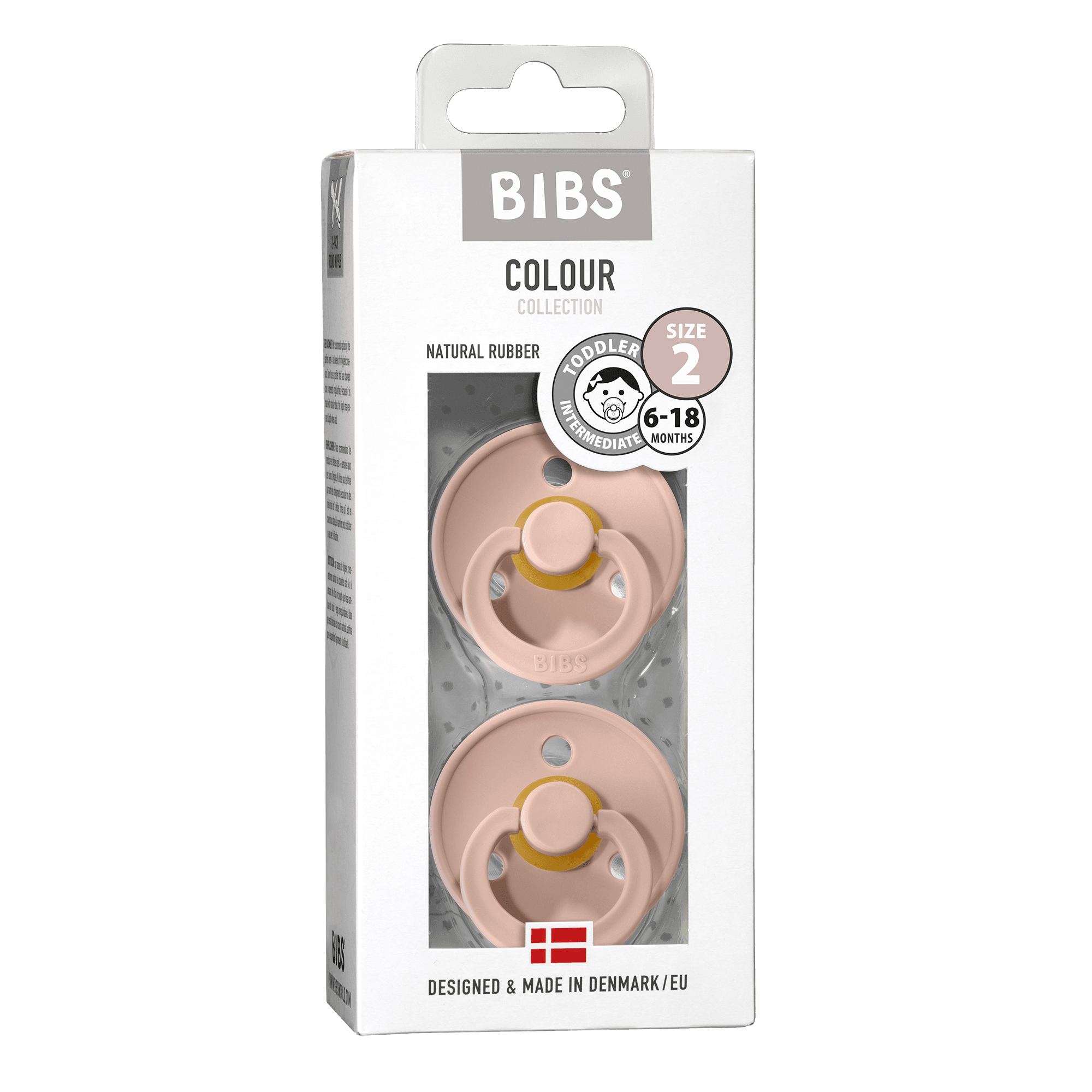 BIBS Colour Latex Size 2 Blush/Blush 2-pack - produktbild 2
