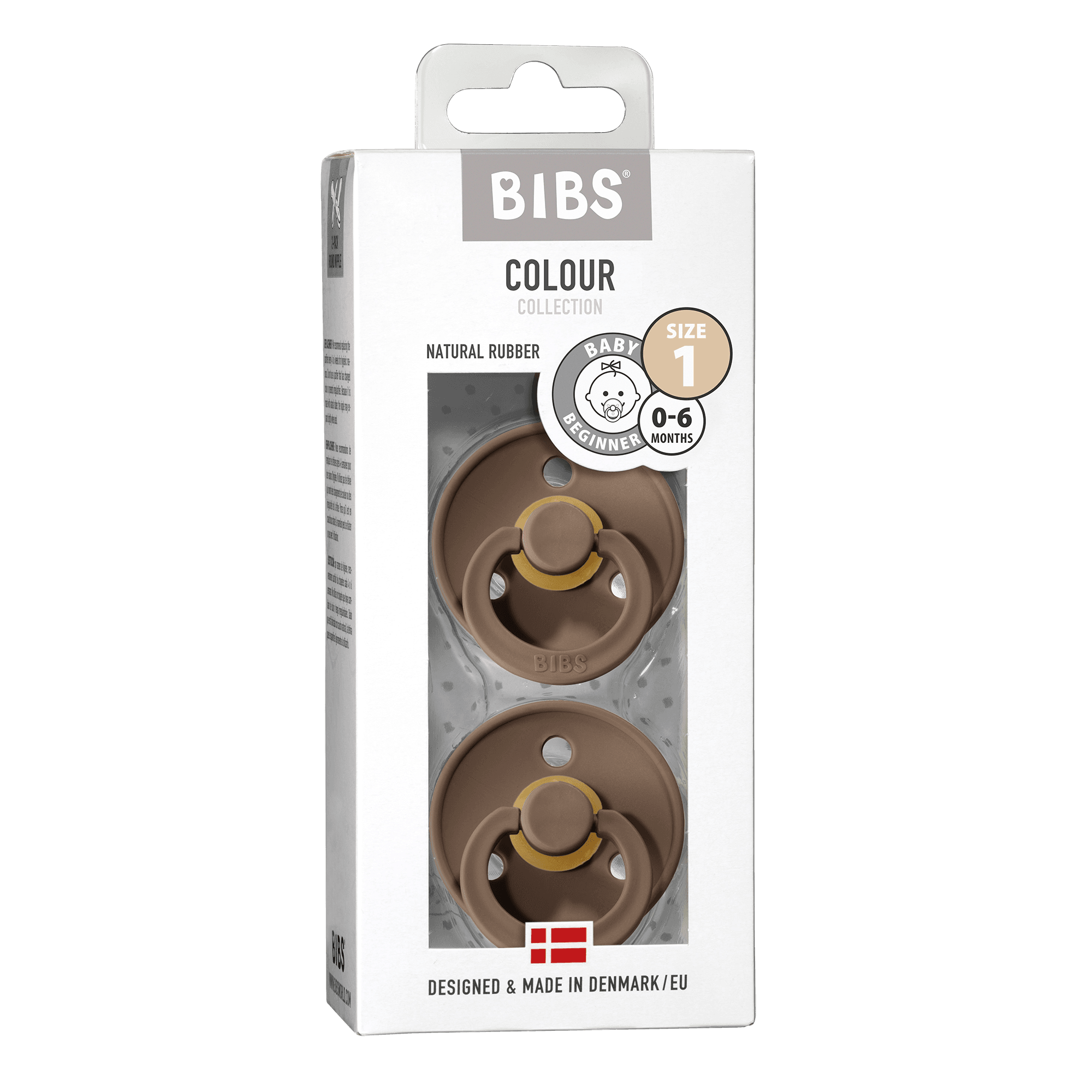 BIBS Colour Nappar Dark Oak/Dark Oak strl. 1 (0-6 månader) 2-pack - produktbild 2