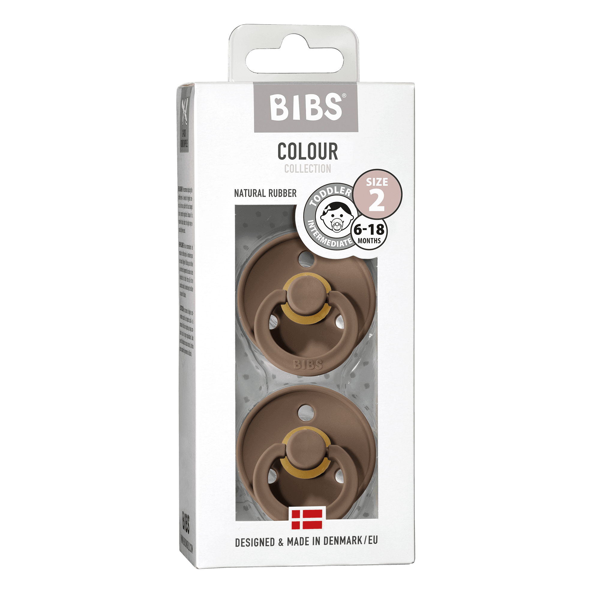 BIBS Colour Latex Size 2 Dark Oak/Dark Oak 2-pack - produktbild 2