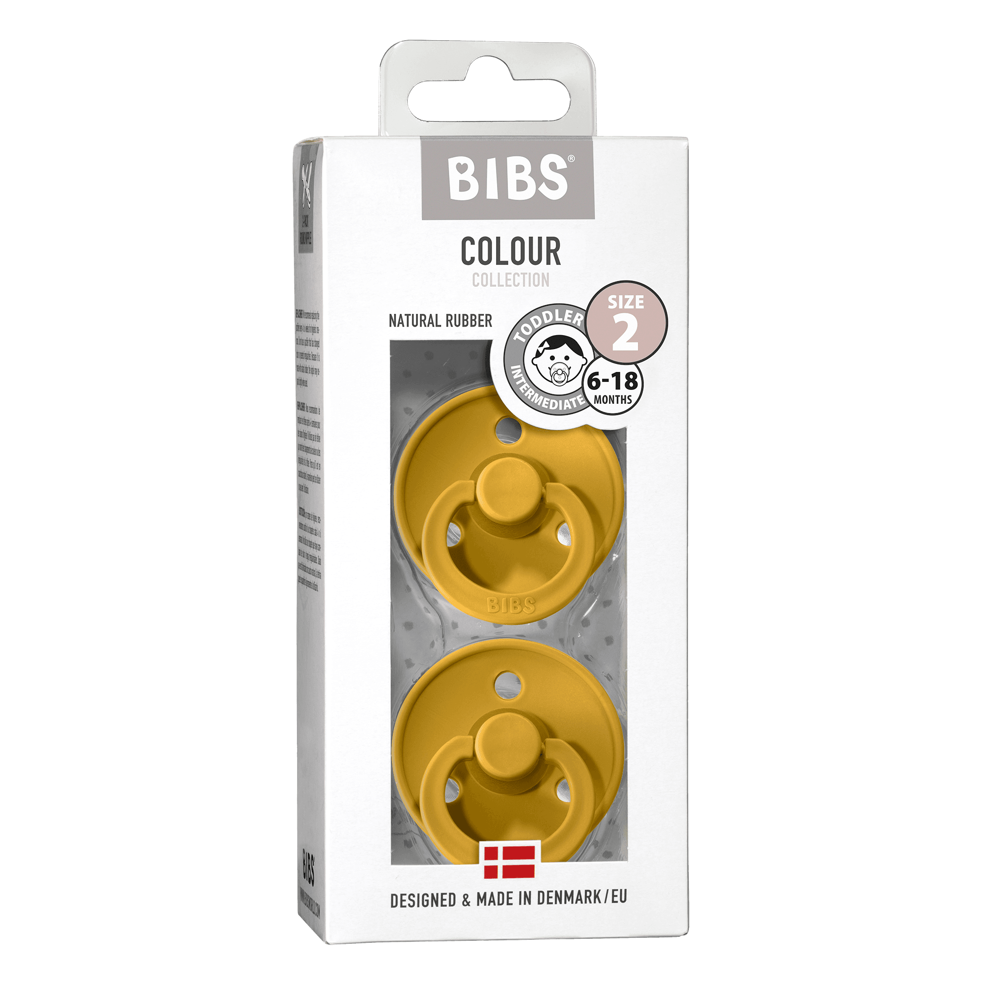 BIBS Colour Latex Size 2 Mustard/Mustard 2-pack - produktbild 2