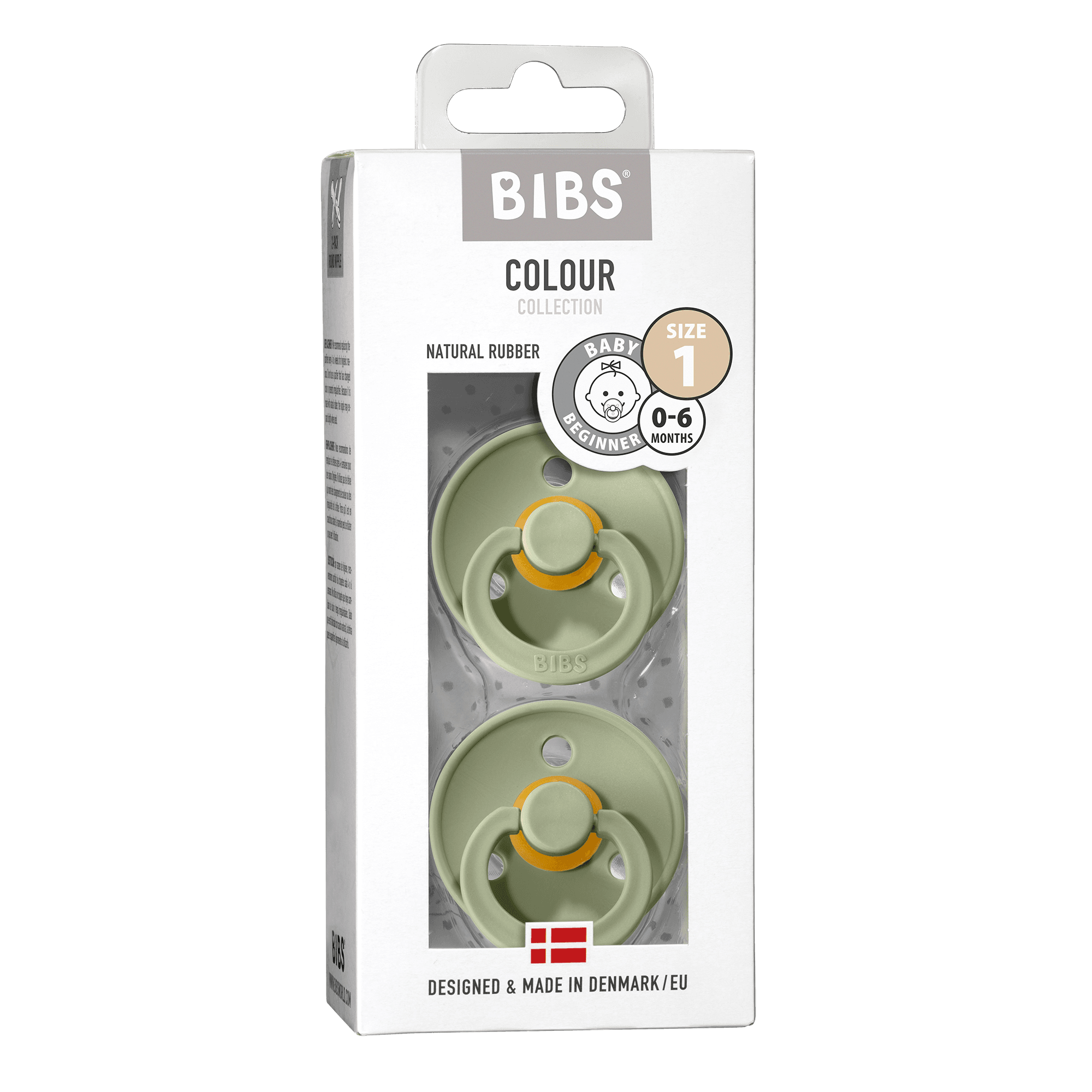 BIBS Colour Nappar Sage/Sage strl. 1 (0-6 månader) 2-pack - produktbild 2