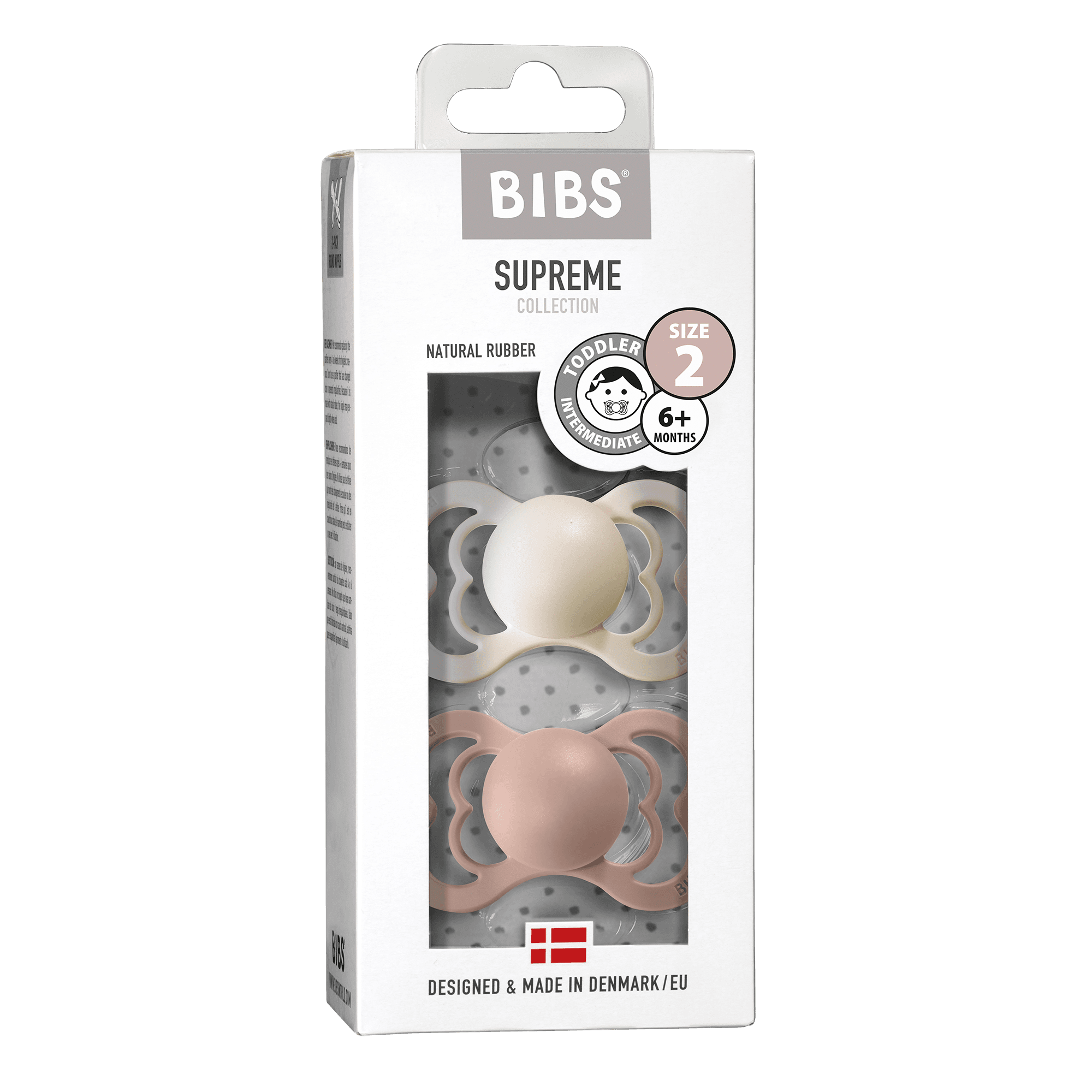 BIBS Supreme Latex Size 2 Ivory/Blush 2-pack - produktbild 2