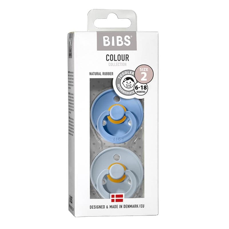 BIBS Colour Latex Size 2 Sky Blue/Baby Blue 2-pack - produktbild 3
