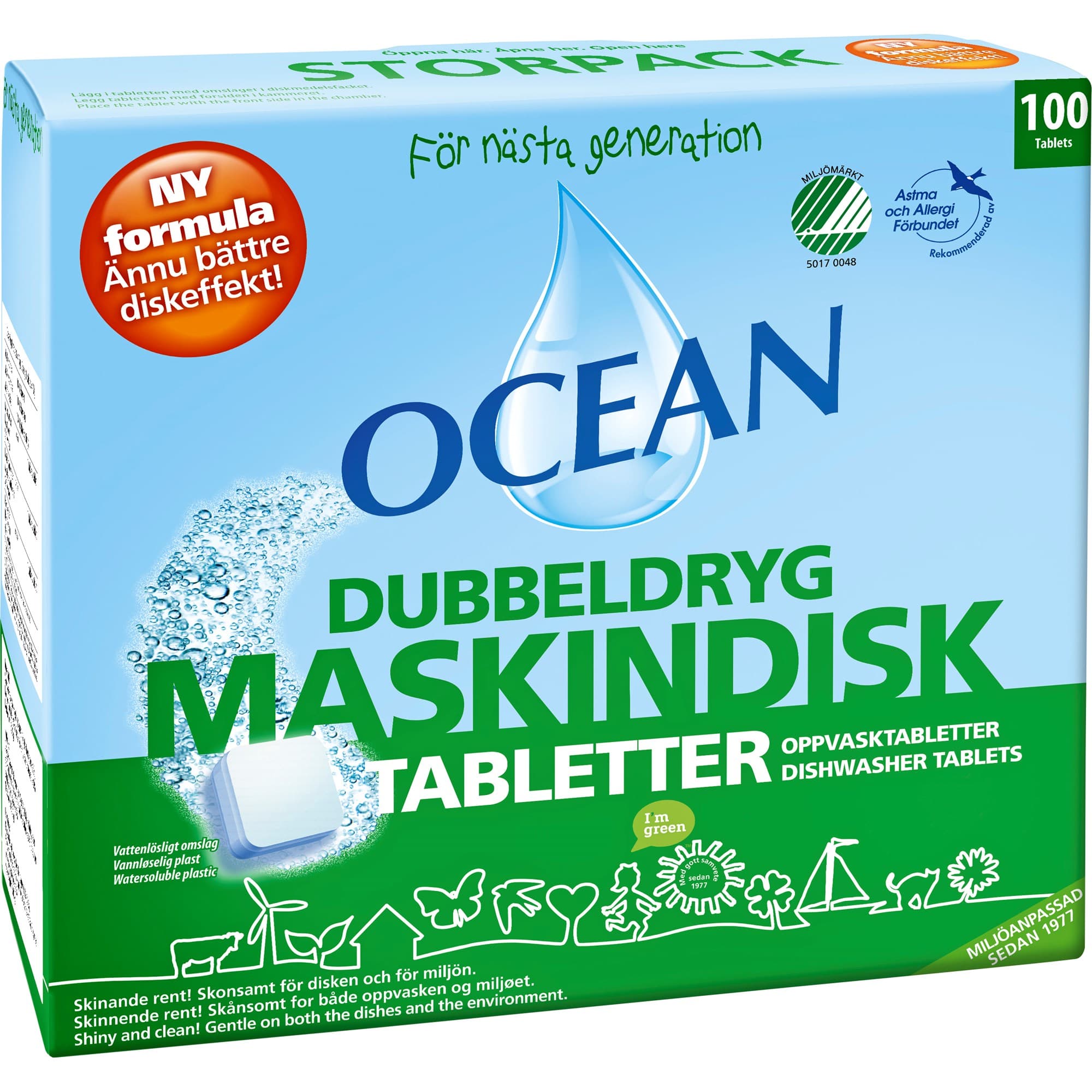 Ocean Maskindisktabletter 100 st