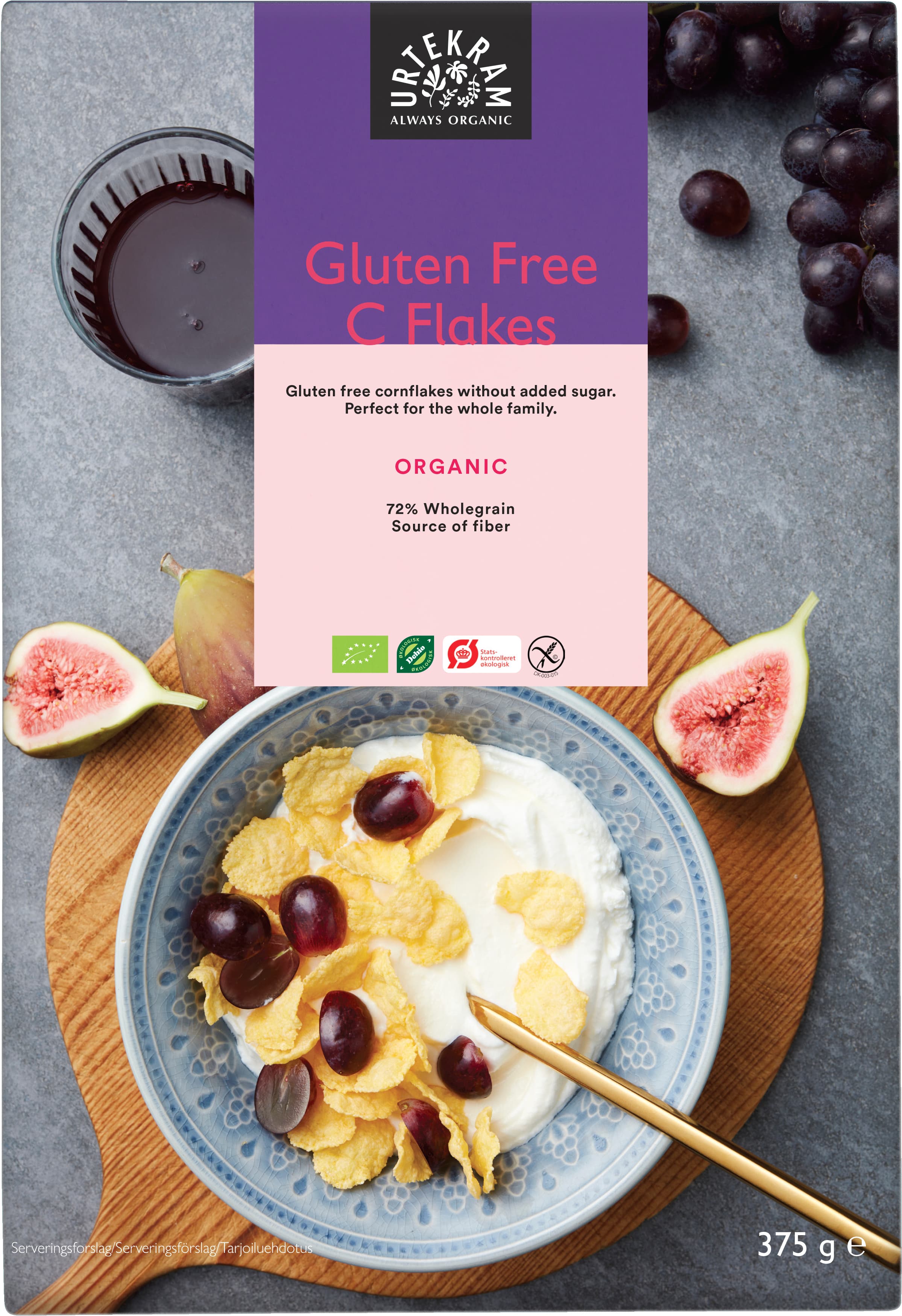 Urtekram Glutenfri C-Flakes EKO 375 g
