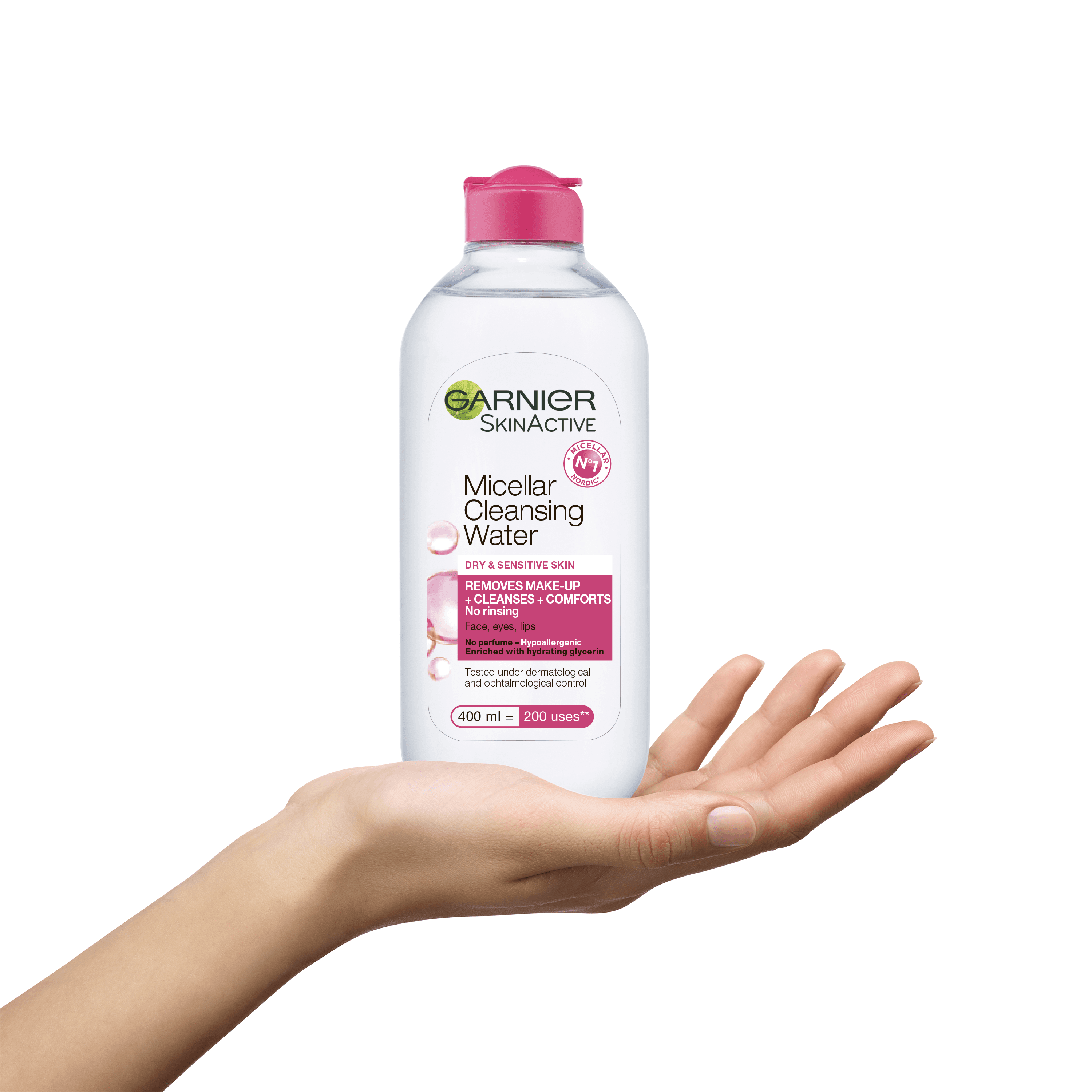 Garnier Skin Active Micellar Cleasing Water Dry & Sensitive Skin 400 ml - produktbild 2