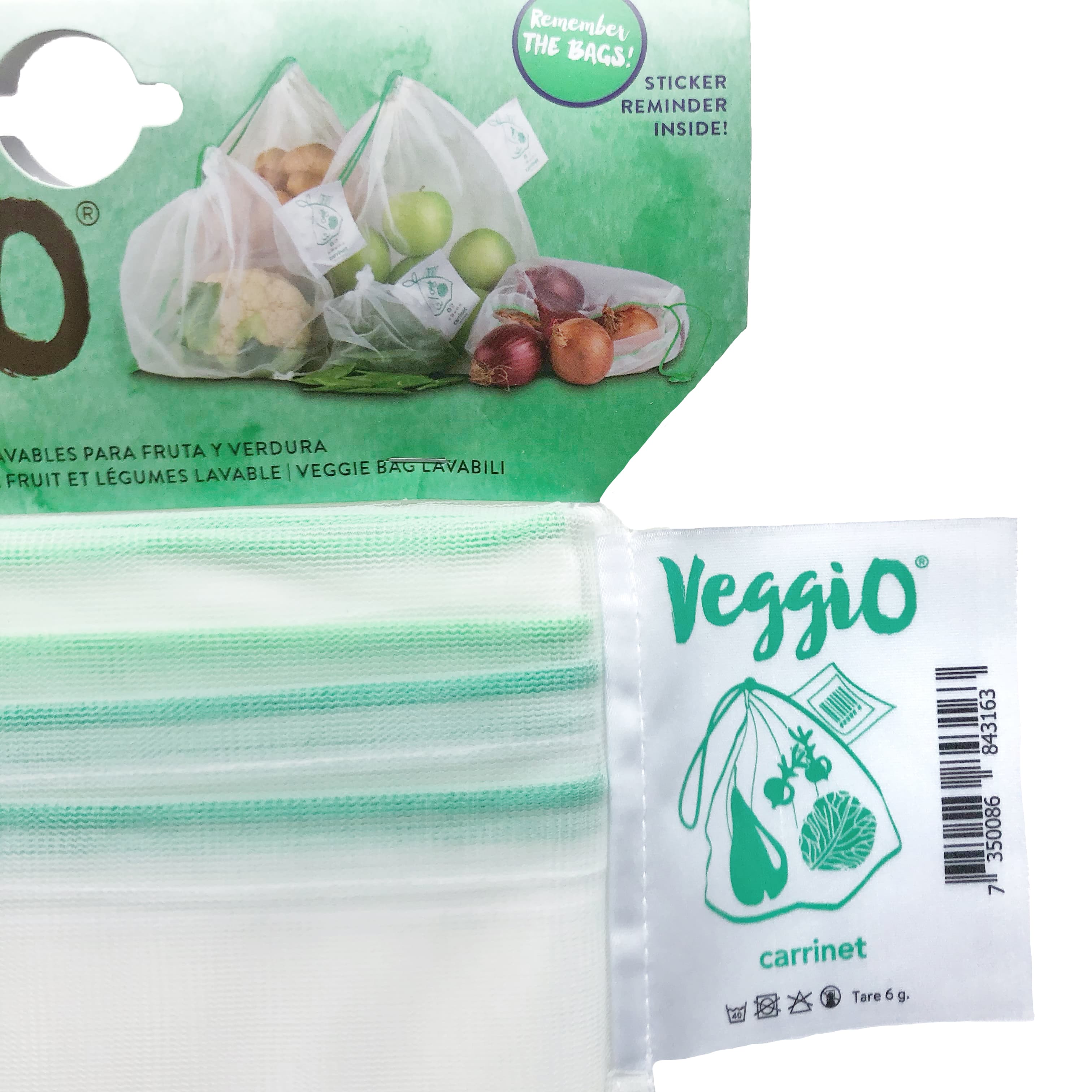 Veggio Återanvändningsbara frukt- och gröntpåsar 5-pack 3