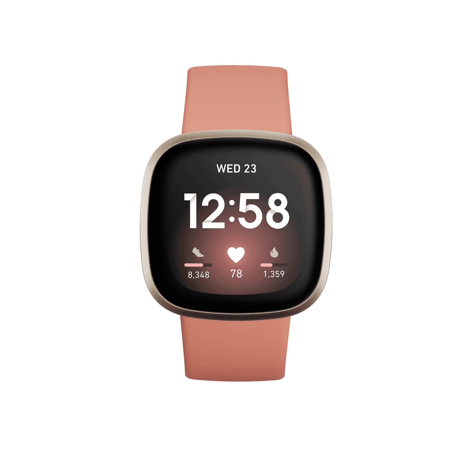 Fitbit Versa 3 - Pink Clay/Soft Gold - produktbild 2