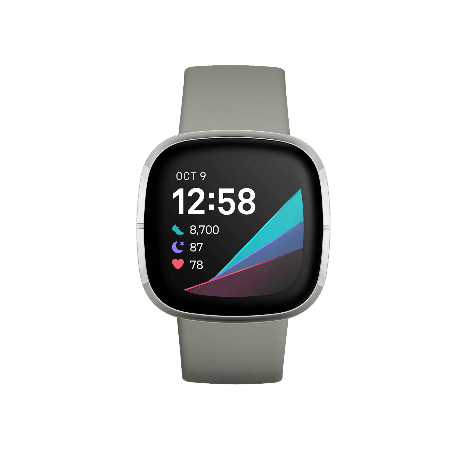 Fitbit Sense - Sage Grey/Silver Stainless Steel 2