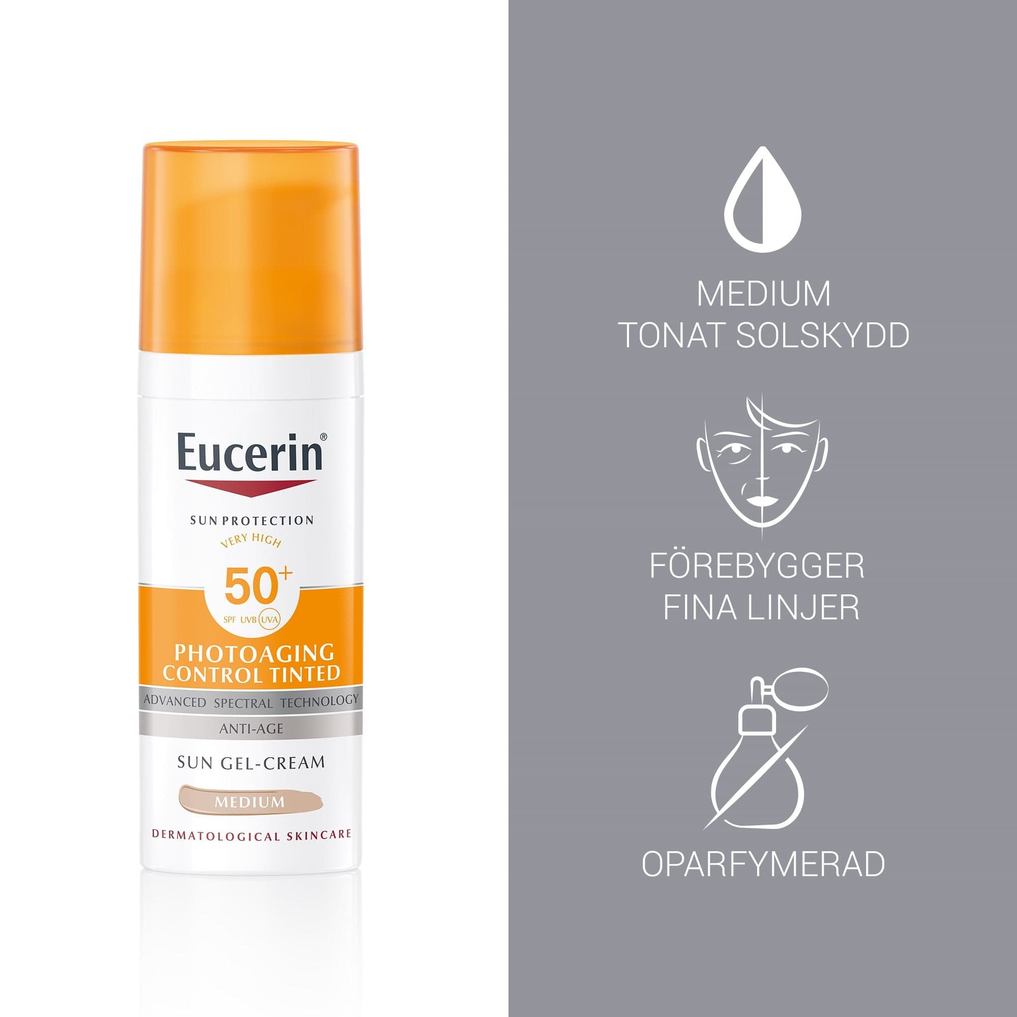 Eucerin Photoaging Control Tinted Sun Gel-Cream SPF50+ 50 ml - produktbild 4
