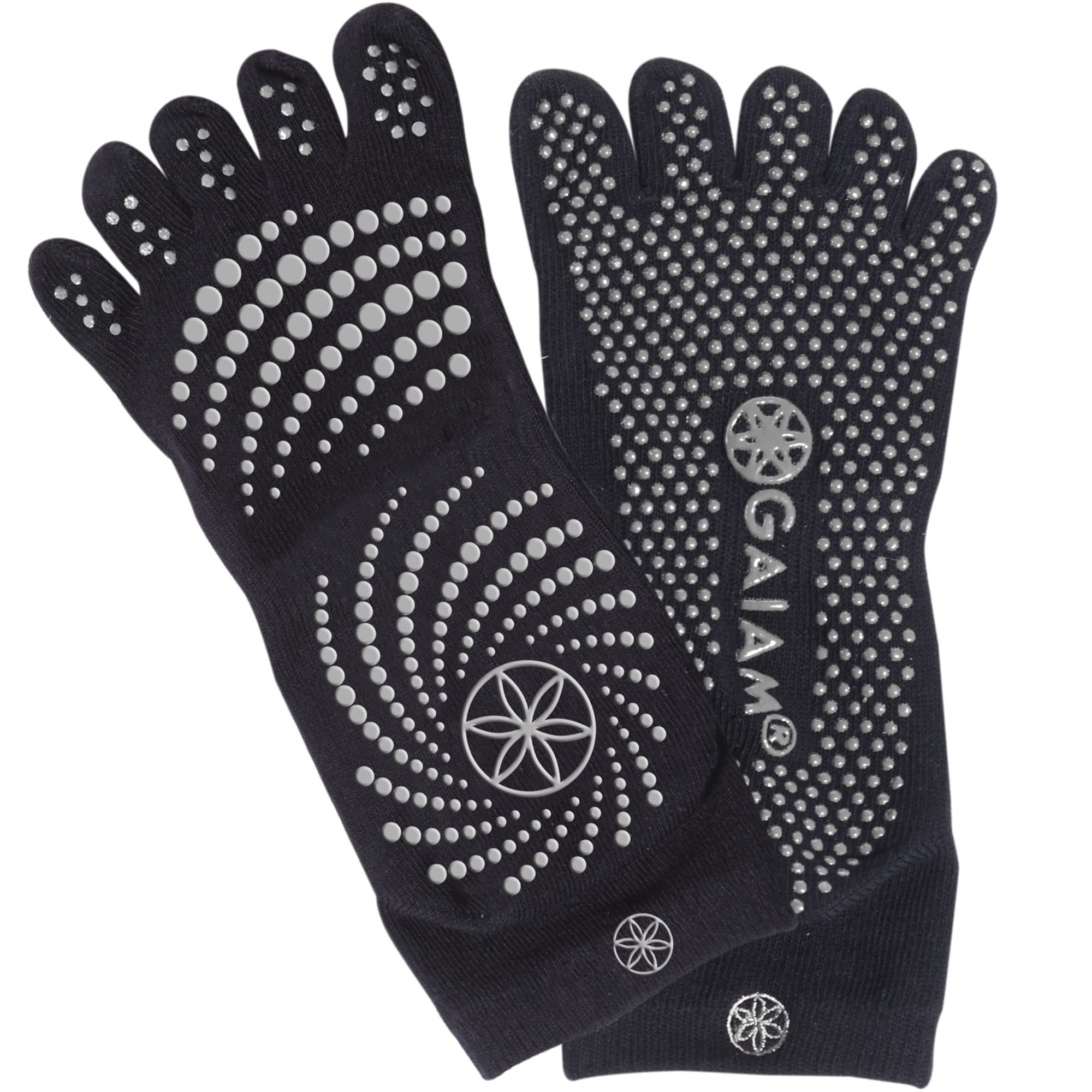 Gaiam Grey Grippy Yoga Socks Medium/Large