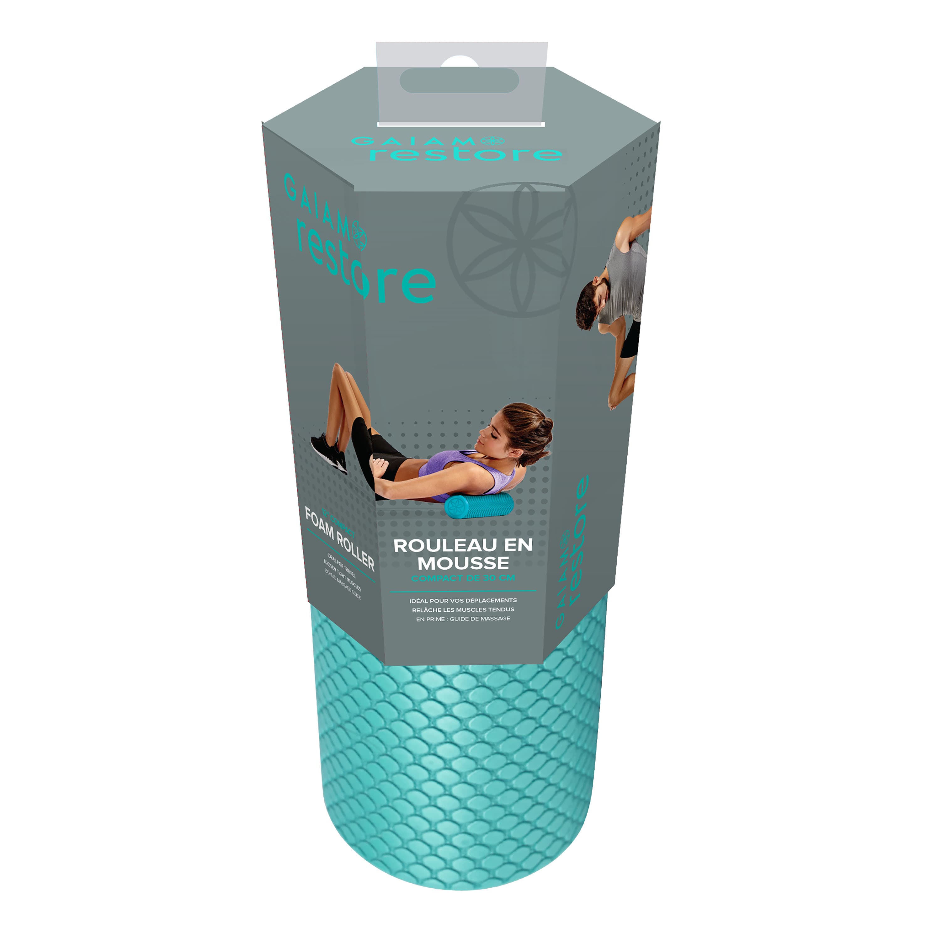Gaiam Restore Compact Foam Roller Blue 2