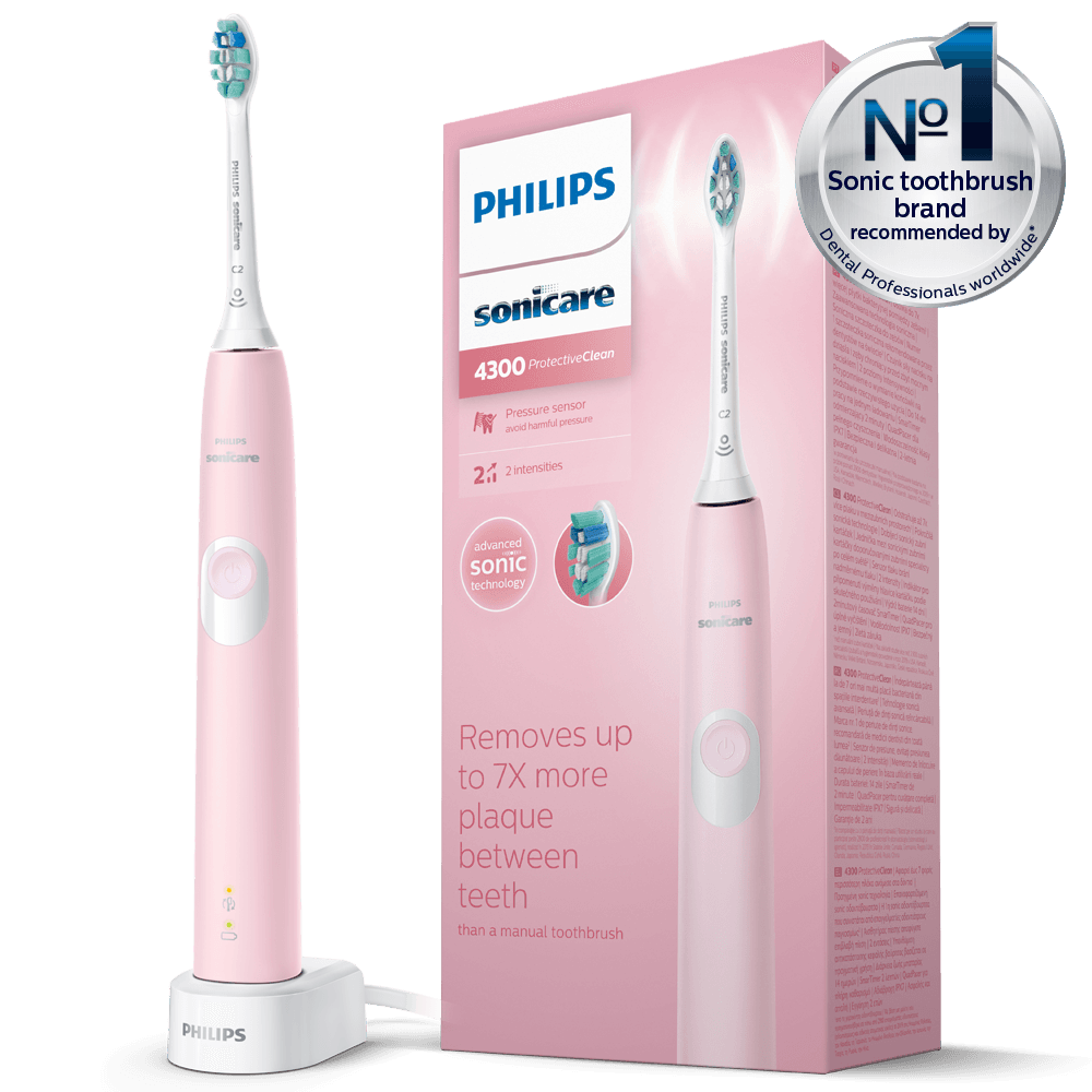 Philips Sonicare Protective Clean 4300 Eltandborste Rosa 2