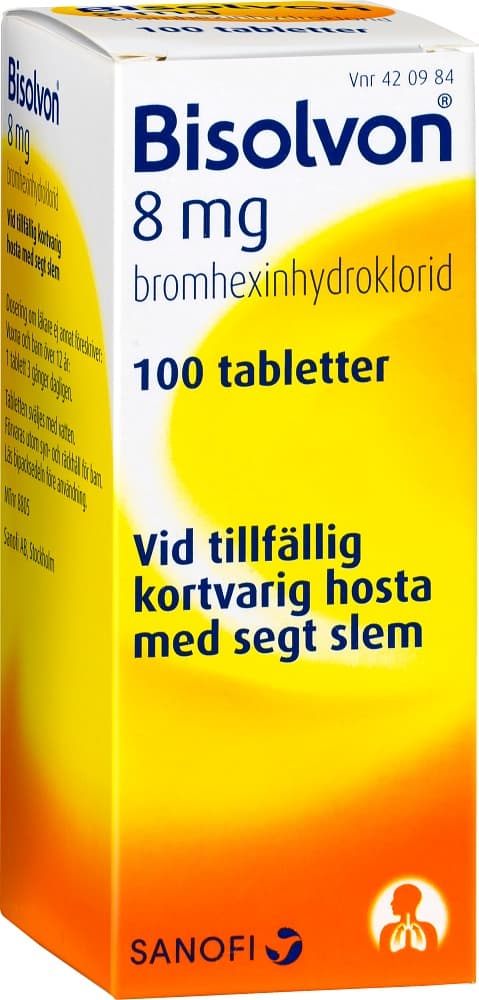 Bisolvon, Tablett 8 mg 100 st