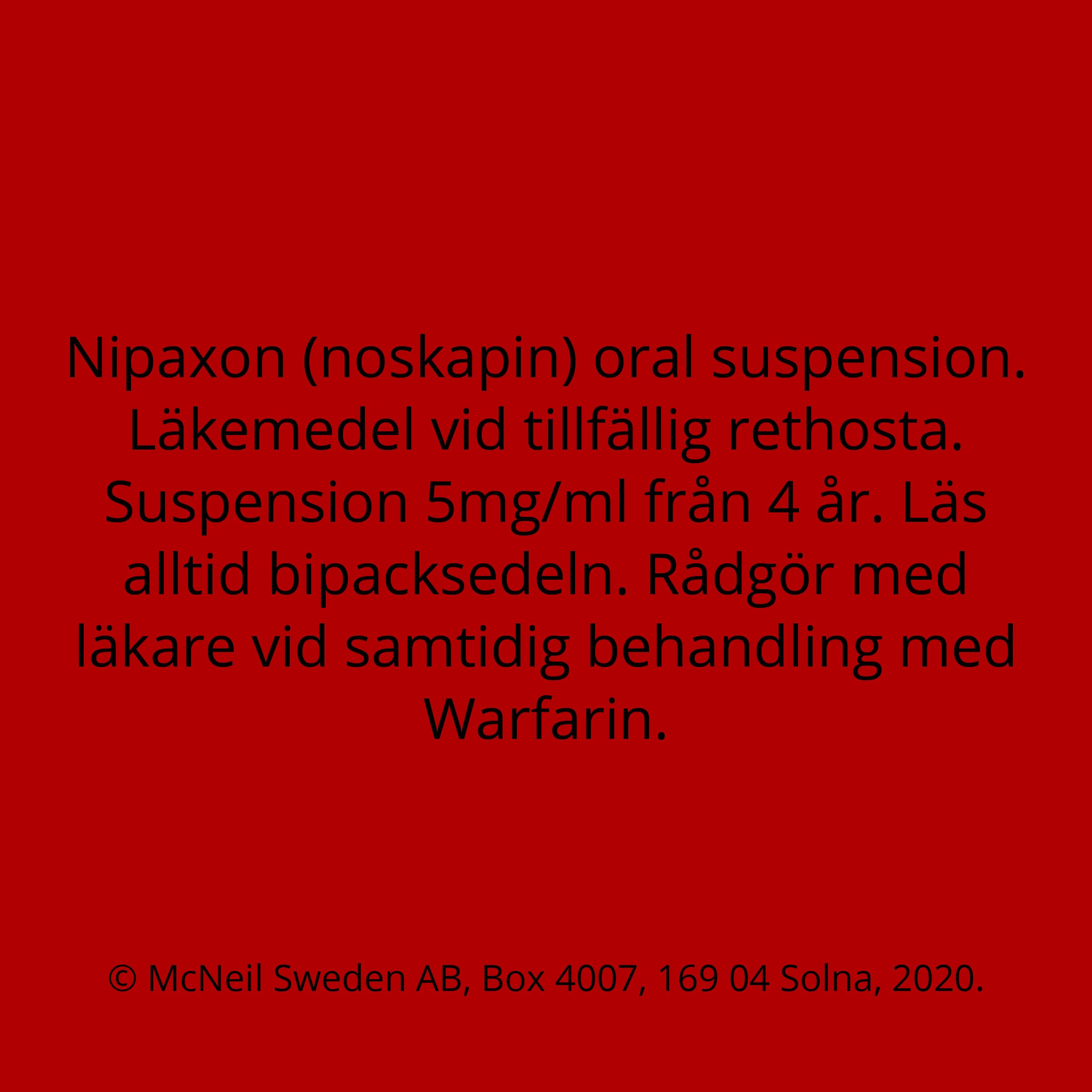 Nipaxon oral suspension 5 mg/ml 100 ml 5