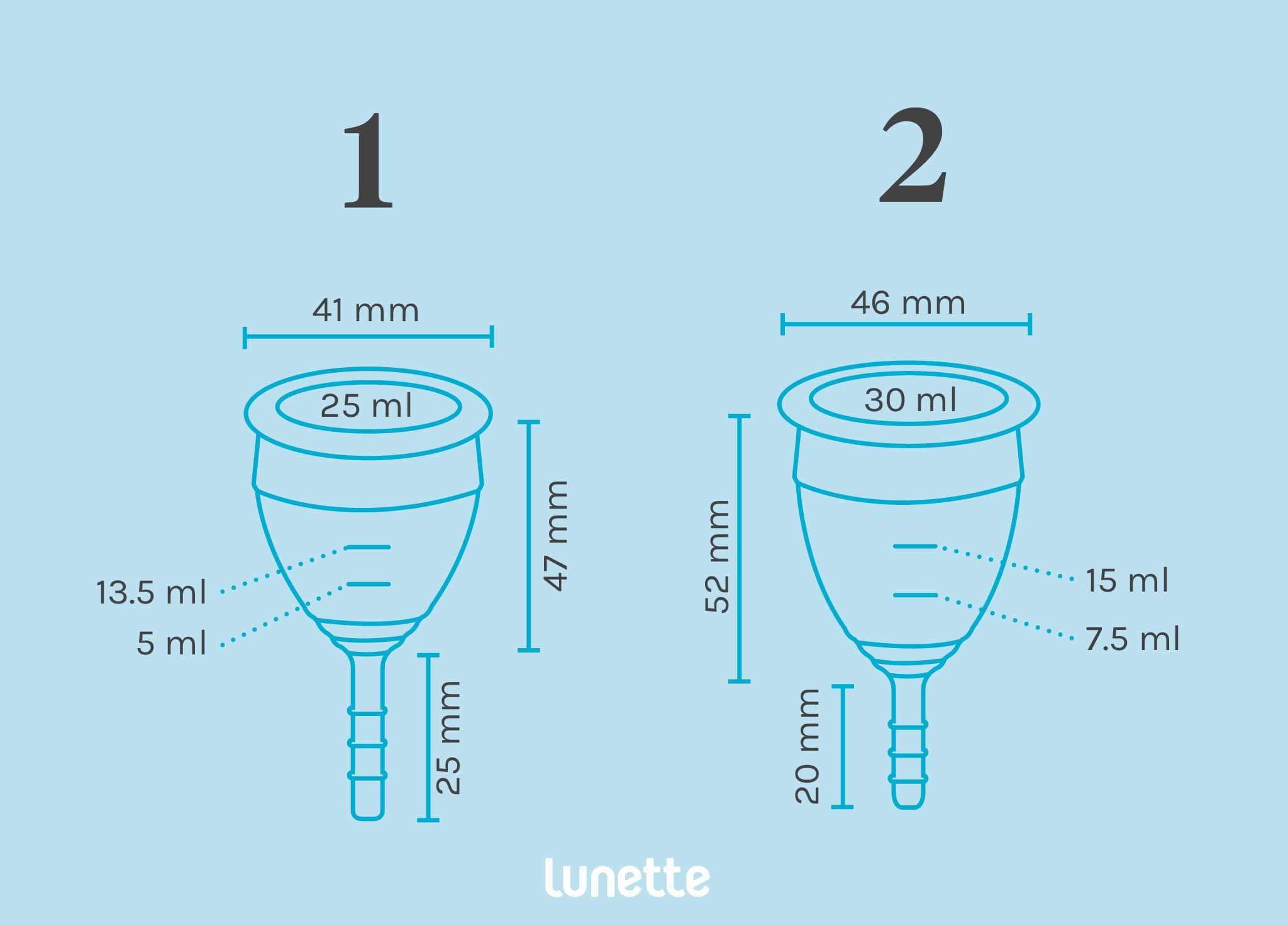 Lunette Menskopp Klar storlek 1 2