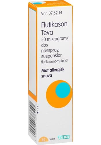 Flutikason Teva, nässpray, suspension 50 mikrogram/dos 60 doser