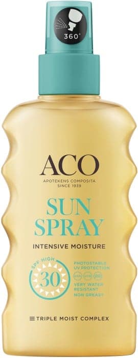 ACO Sun Pump Spray SPF30 Parfymfri Solskydd Kropp 175 ml