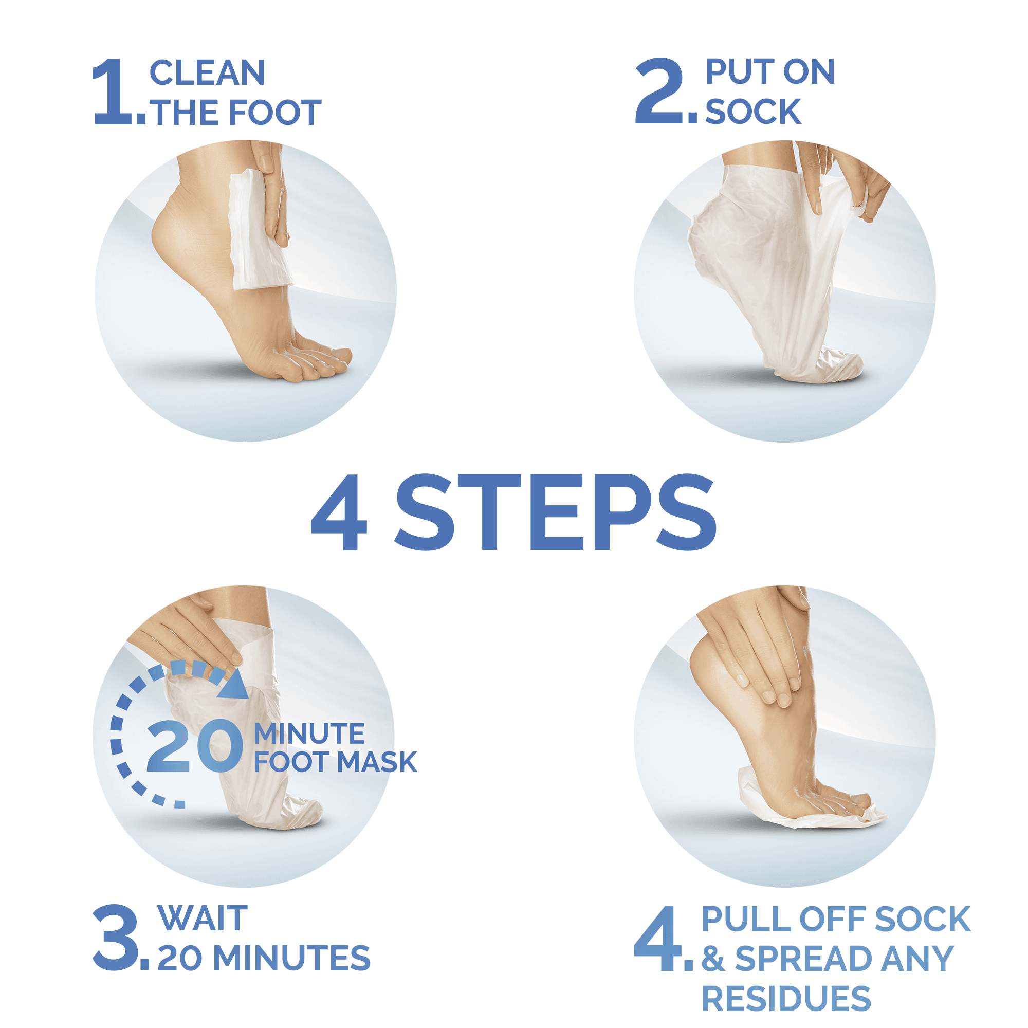 Scholl Moisturising Pedi Mask 1 par 4