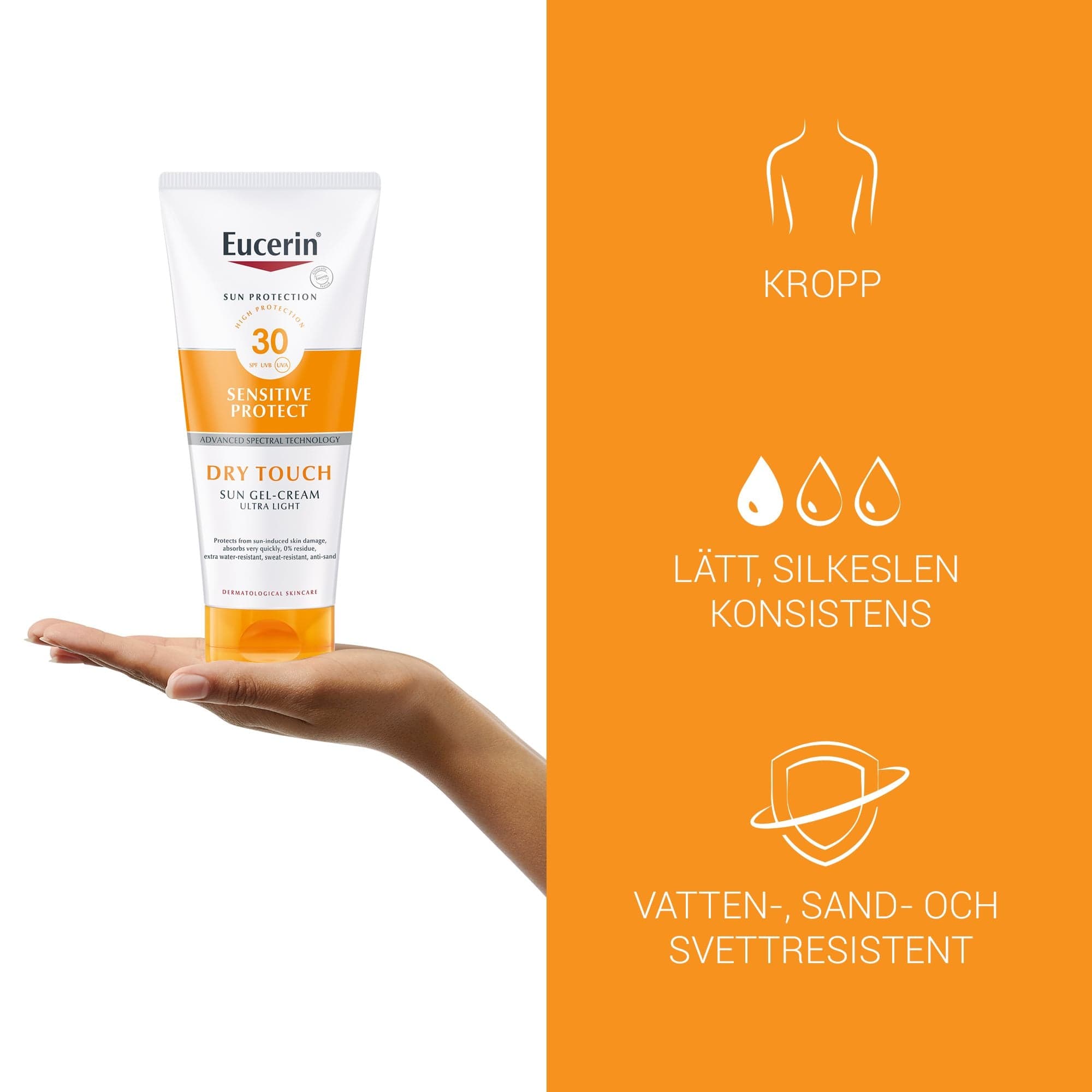 Eucerin Sun Gel-Cream Dry Touch SPF 30 200 ml - produktbild 4