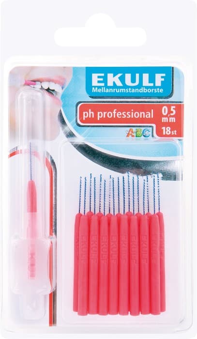 Ekulf Ph Professional Mellanrumsborste 0,5 mm 18-pack