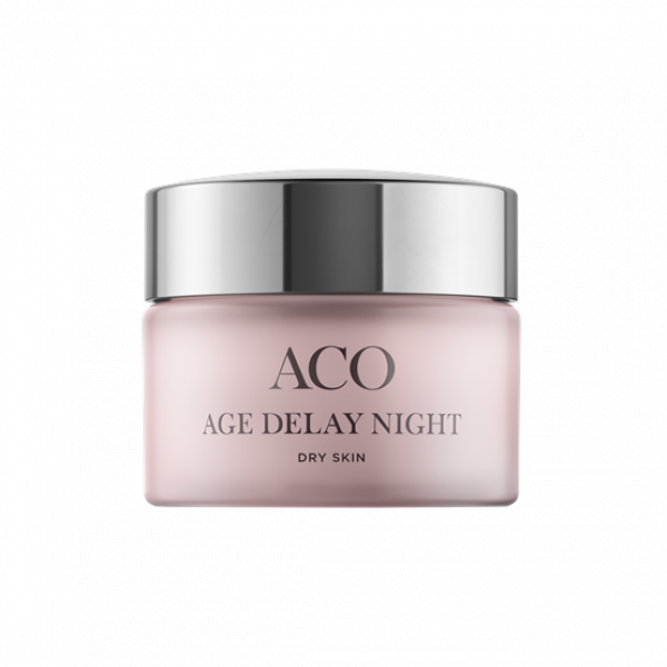 ACO Face Age Delay Night Cream Dry Skin Parfymerad Anti-age Nattkräm 50 ml