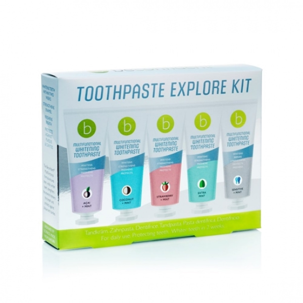 Beconfident Explore Kit Multifunktionell Tandblekningstandkräm 25 ml 5 smaker
