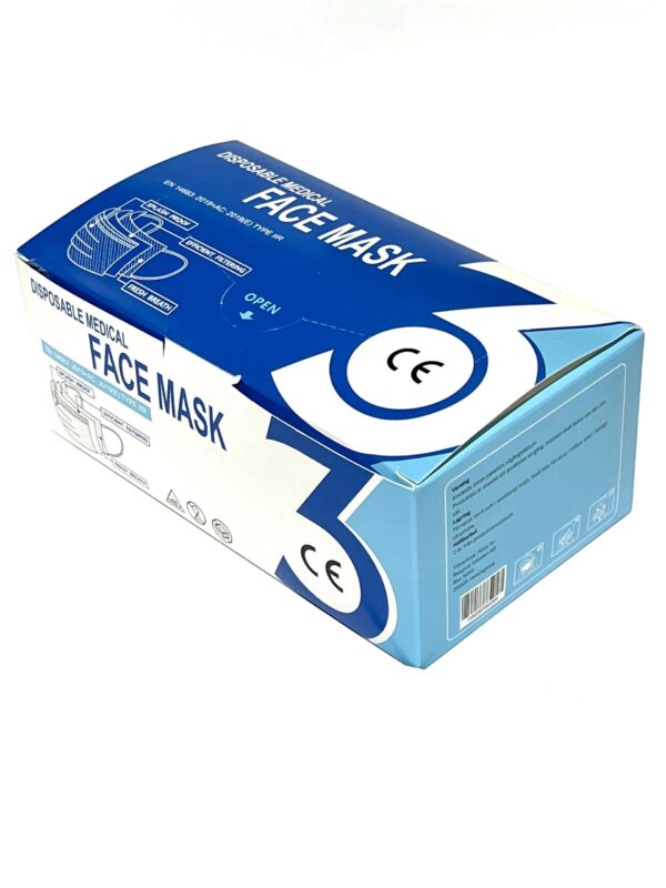 Face Mask Medical- Typ IIR Munskydd - tre lagers 50-pack - Protegat