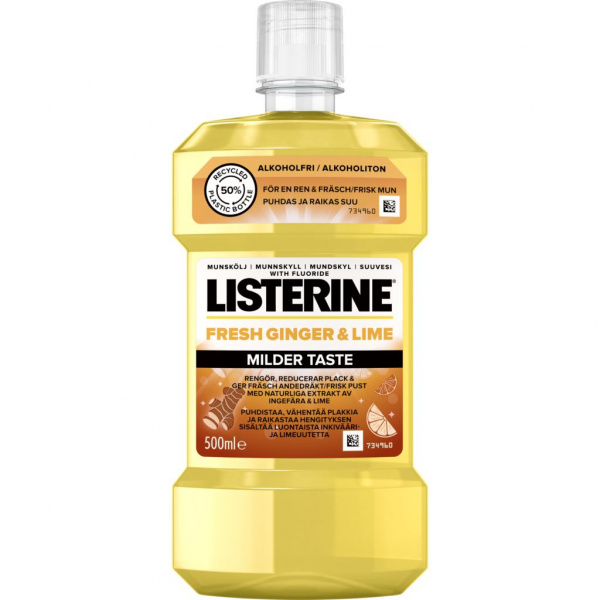 Listerine Fresh Ginger & Lime Milder Taste 500 ml