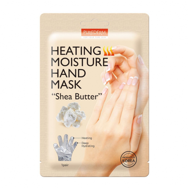 Purederm Heating Moisture Hand Mask Shea Butter 1 par