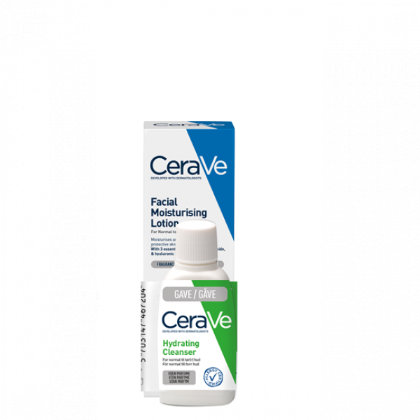 CeraVe Facial moisturising lotion 52 ml + Hydrating cleanser Bundle 20 ml