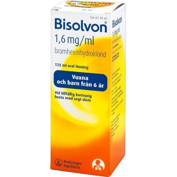 Bisolvon oral lösning 1,6 mg/ml 125 ml