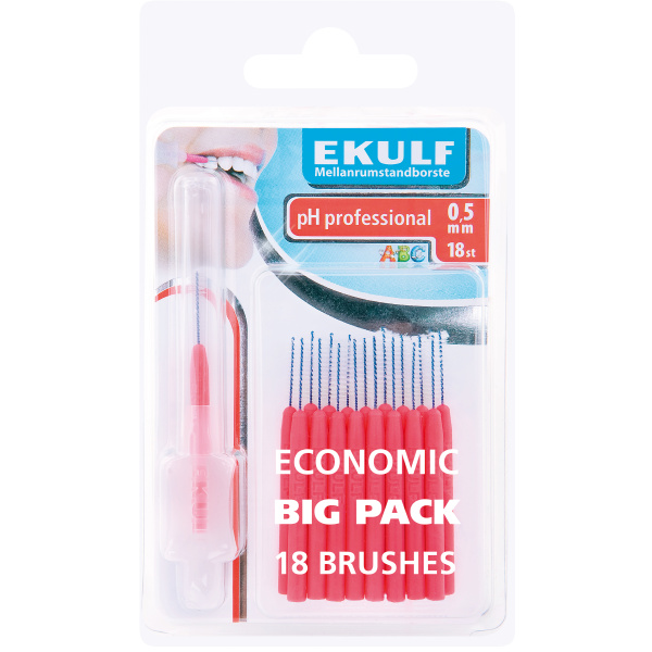 EKULF pH Professional Mellanrumsborste 0,5mm 18st