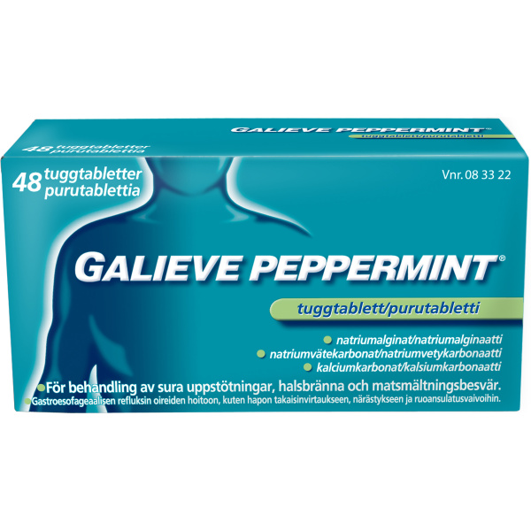 Galieve Peppermint Tuggtablett Blister, 48tabletter