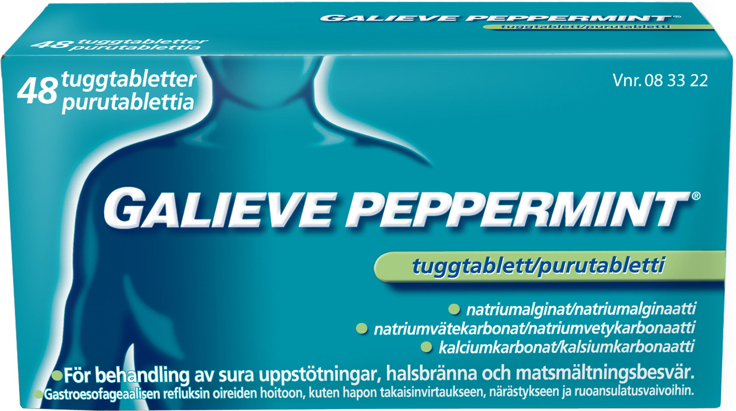 Galieve Peppermint Tuggtablett Blister, 48tabletter