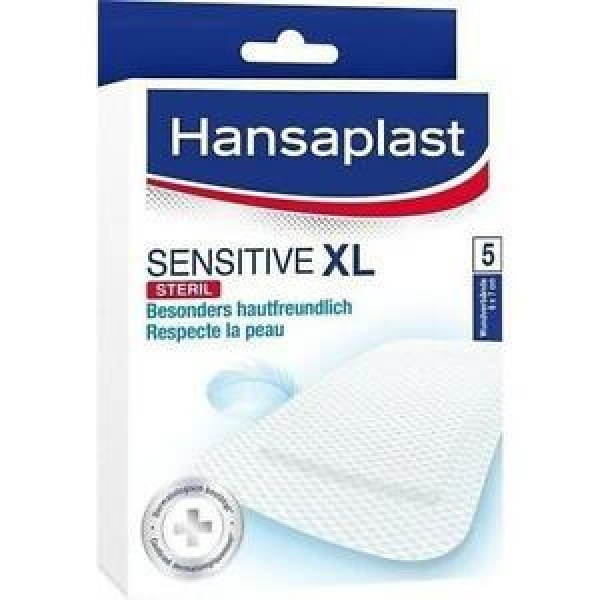 Hansaplast Sensitive XL 6x7 cm Förband 5-pack