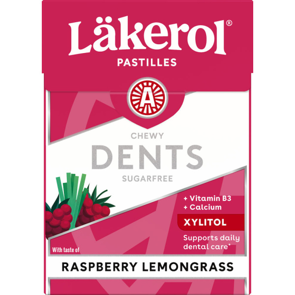 Läkerol Dents Raspberry Lemongrass Big Pack 85 g